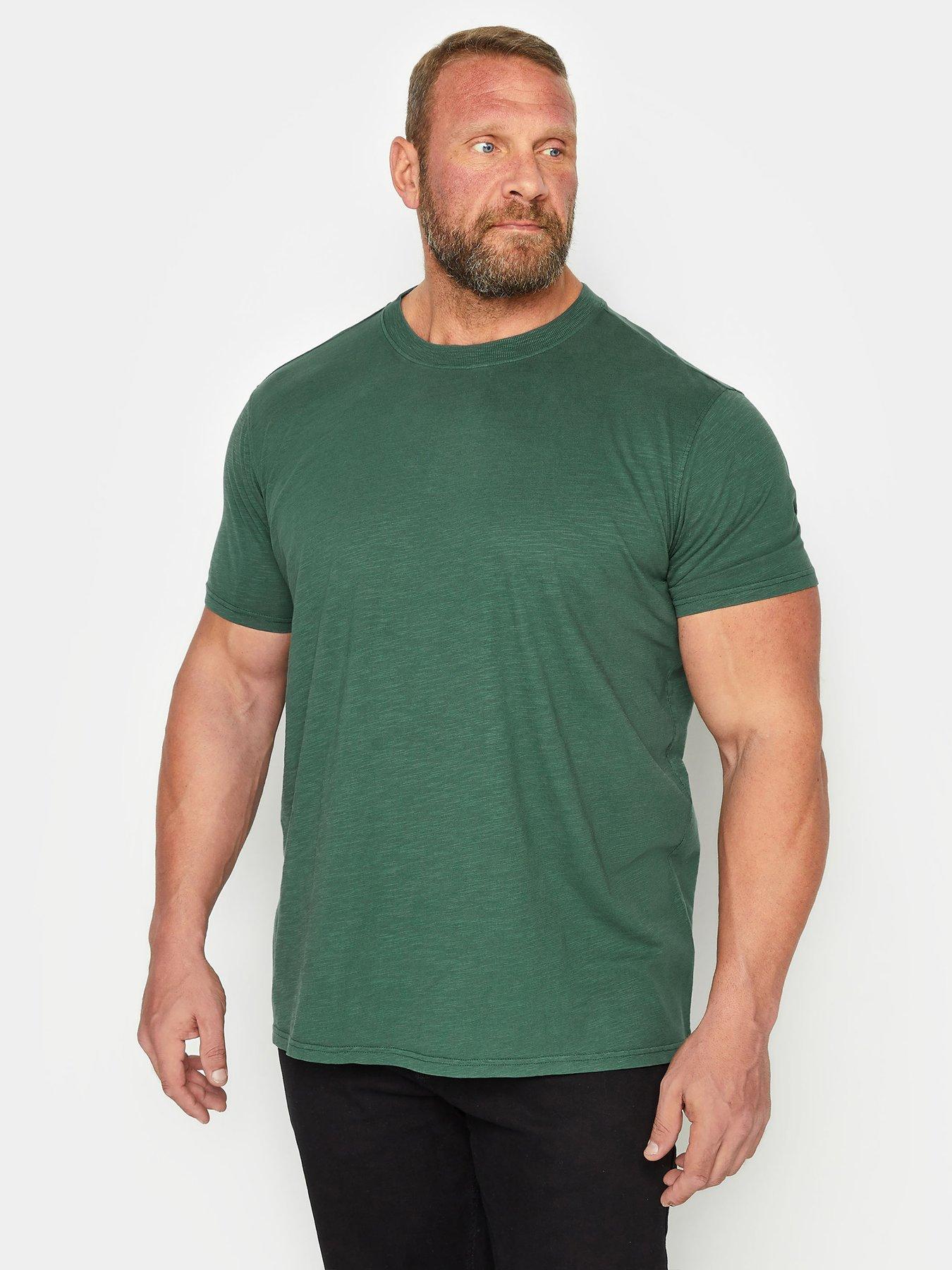 badrhino-crew-neck-short-sleeve-slub-t-shirt-green