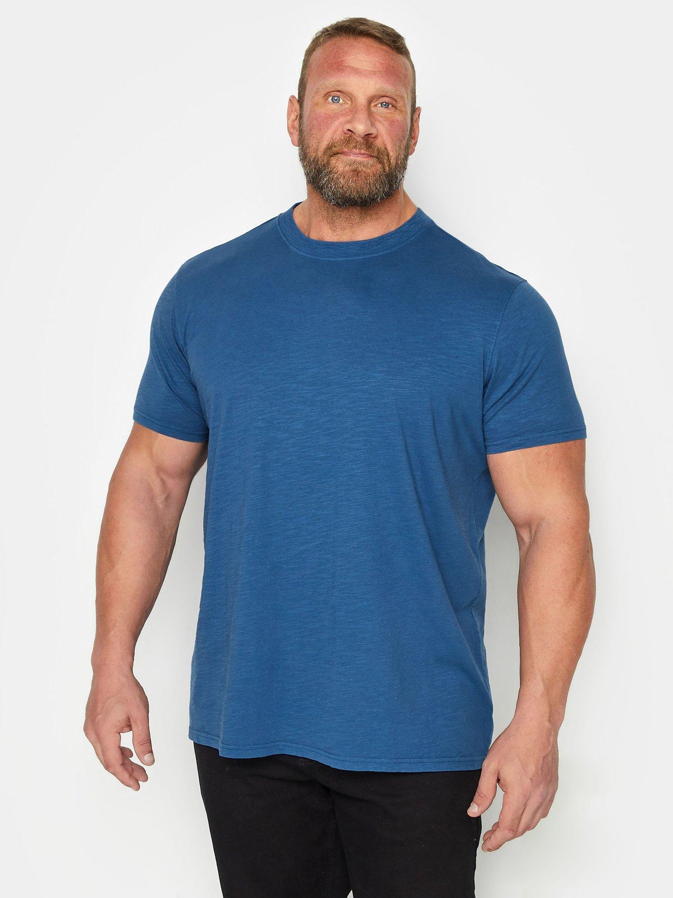 badrhino-crew-neck-short-sleeve-slub-t-shirt-blue