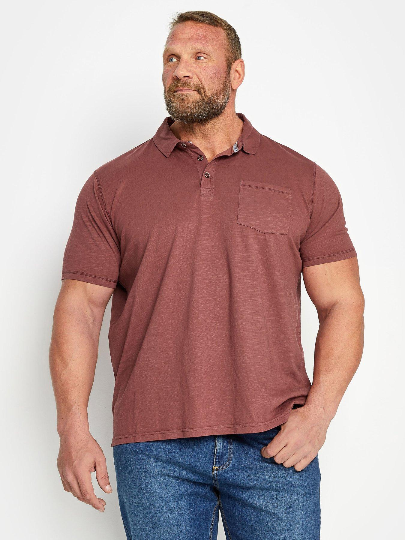 badrhino-short-sleeve-slub-polo-shirt-nbsp--redfront