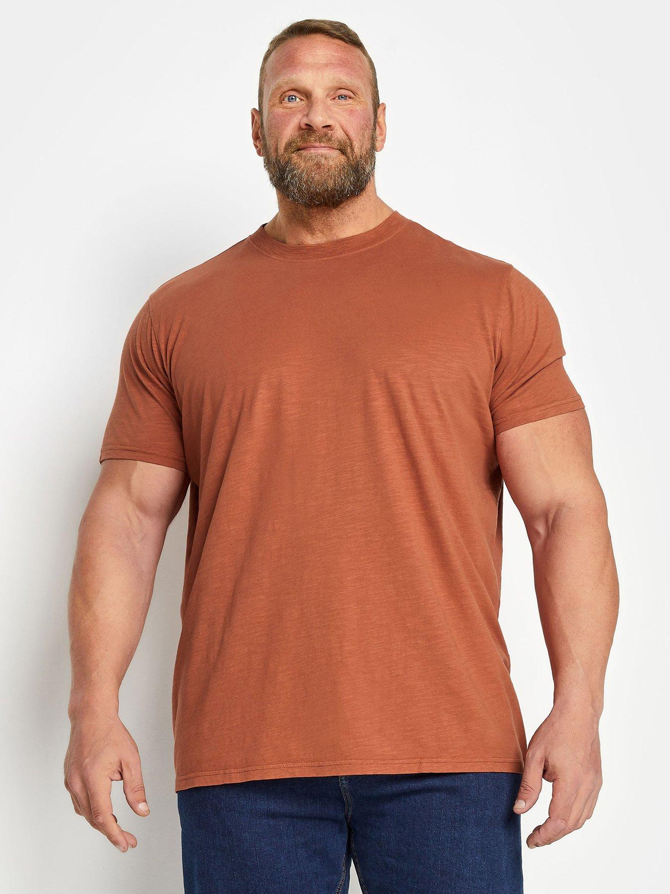 badrhino-crew-neck-short-sleeve-slub-t-shirt-brown