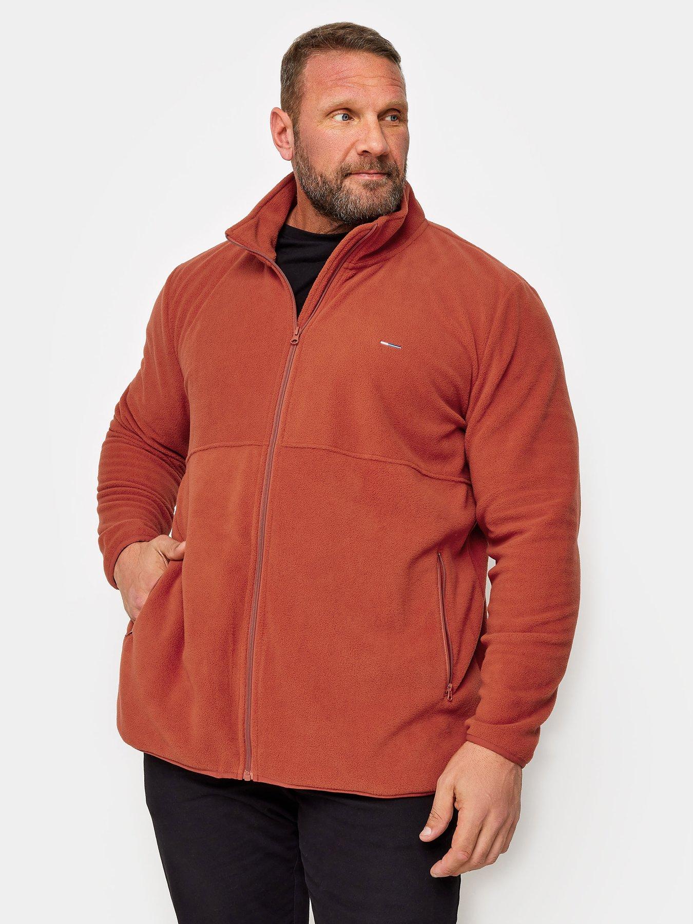 Mens plus size outlet fleece jacket