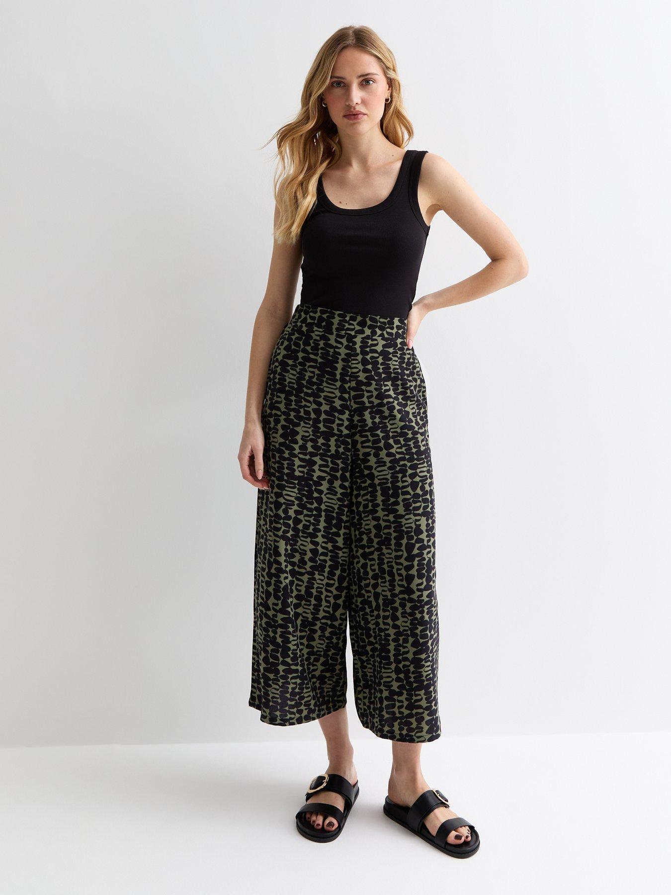 new-look-khaki-mark-making-wide-leg-crop-trousers