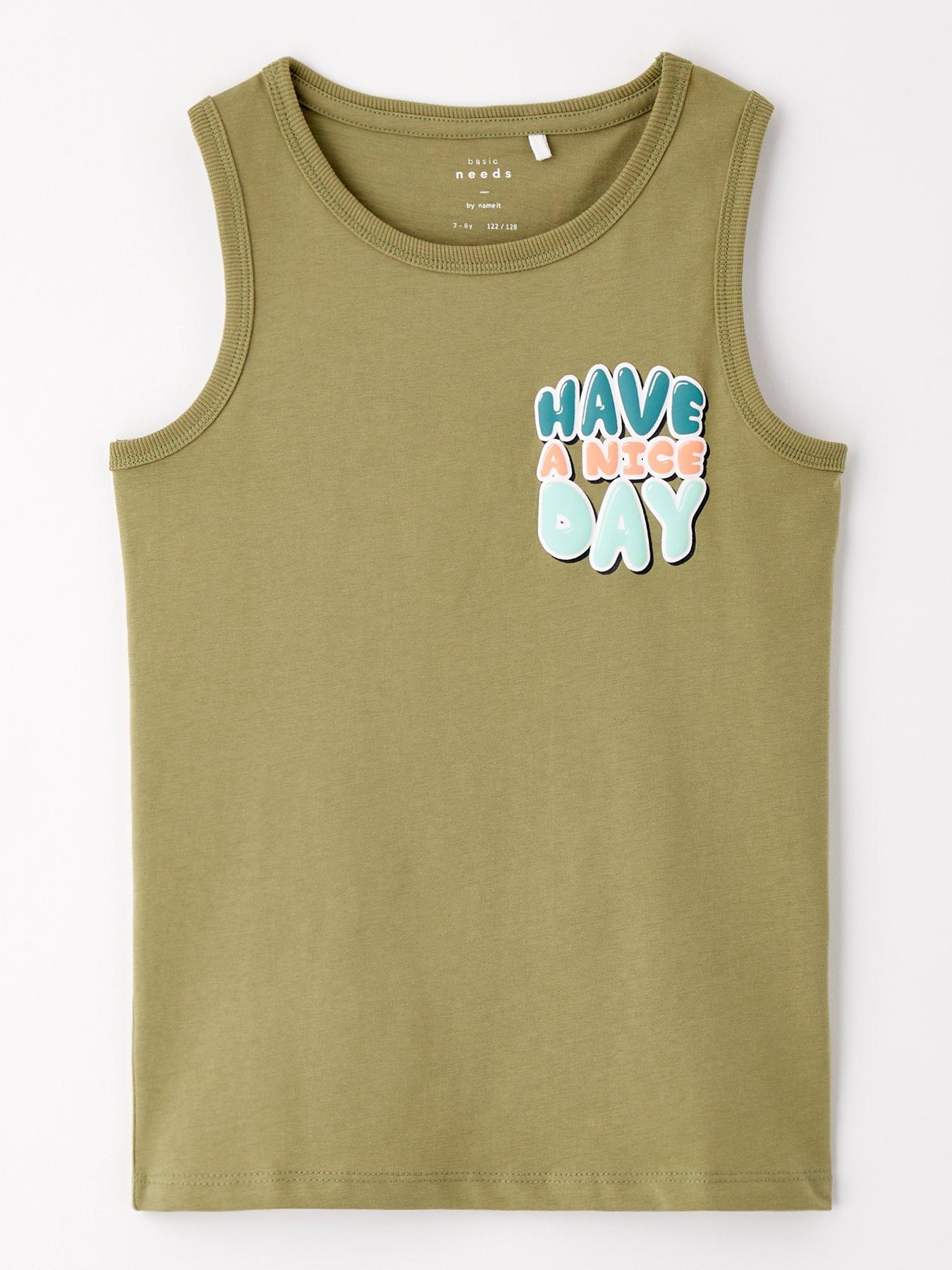 name-it-mini-boys-have-a-nice-day-tank-top-oil-green