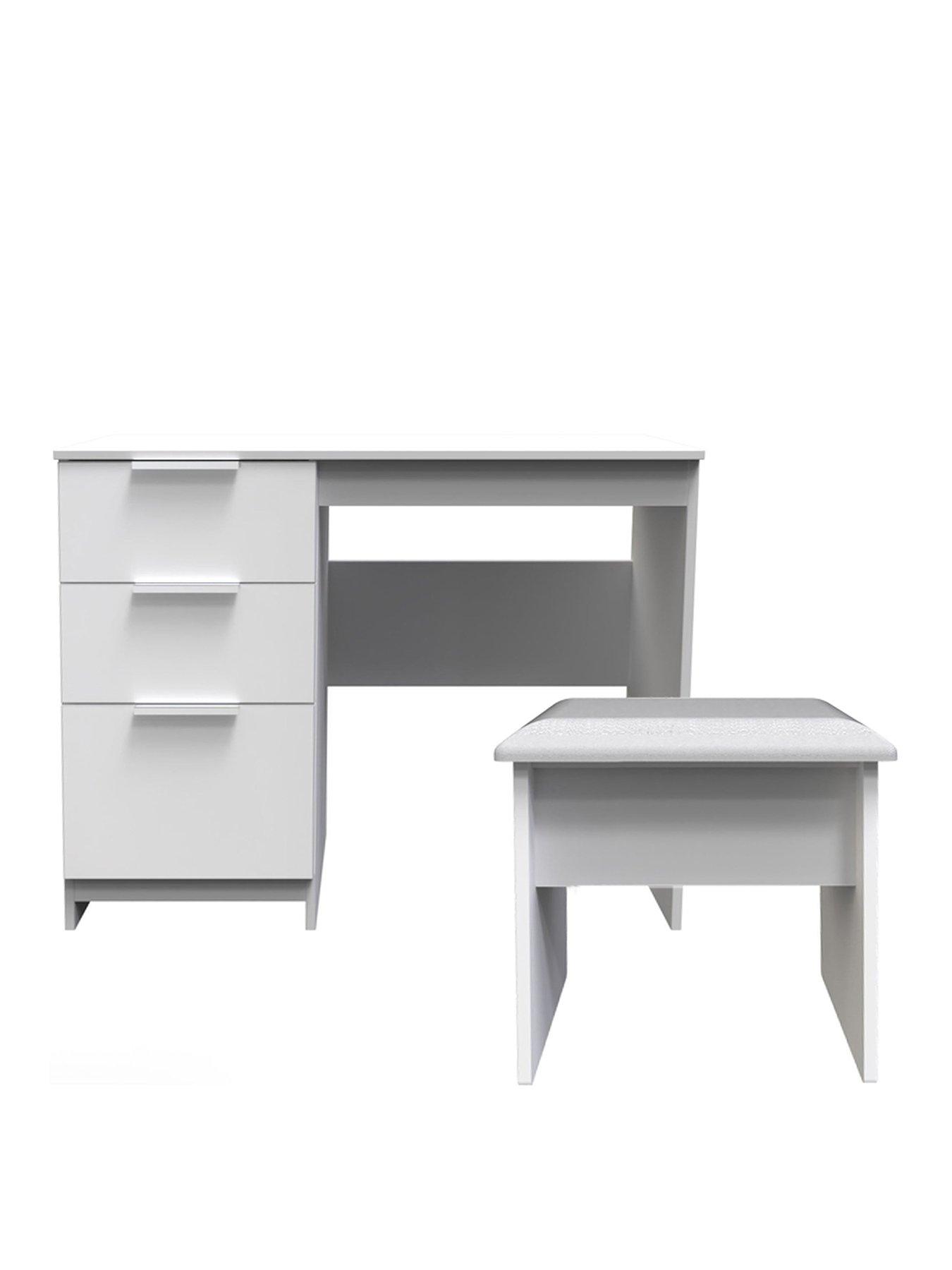 Fully assembled white deals desk