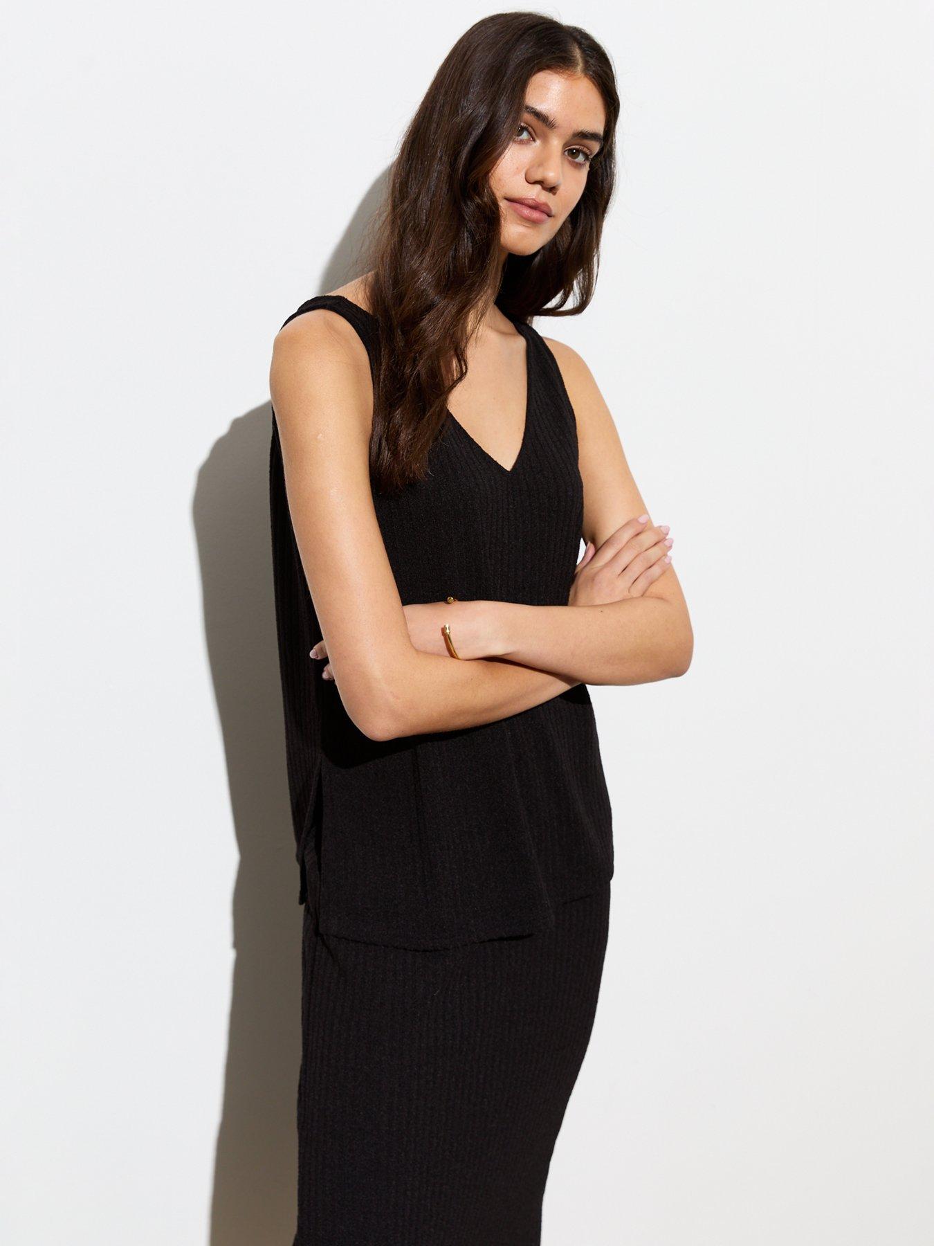 new-look-black-ribbed-fine-knit-v-neck-vestback