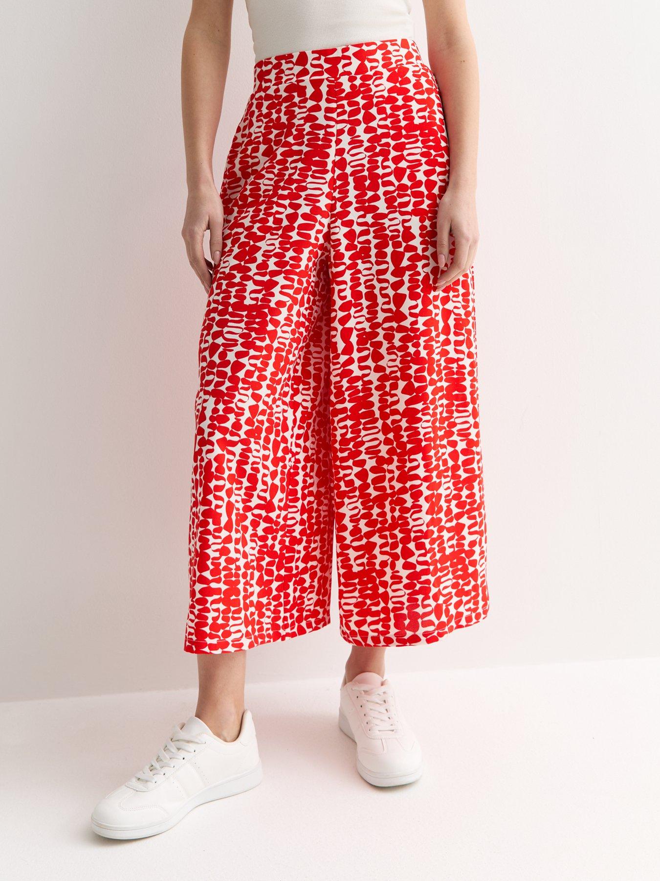 new-look-red-abstract-print-wide-leg-crop-trousers