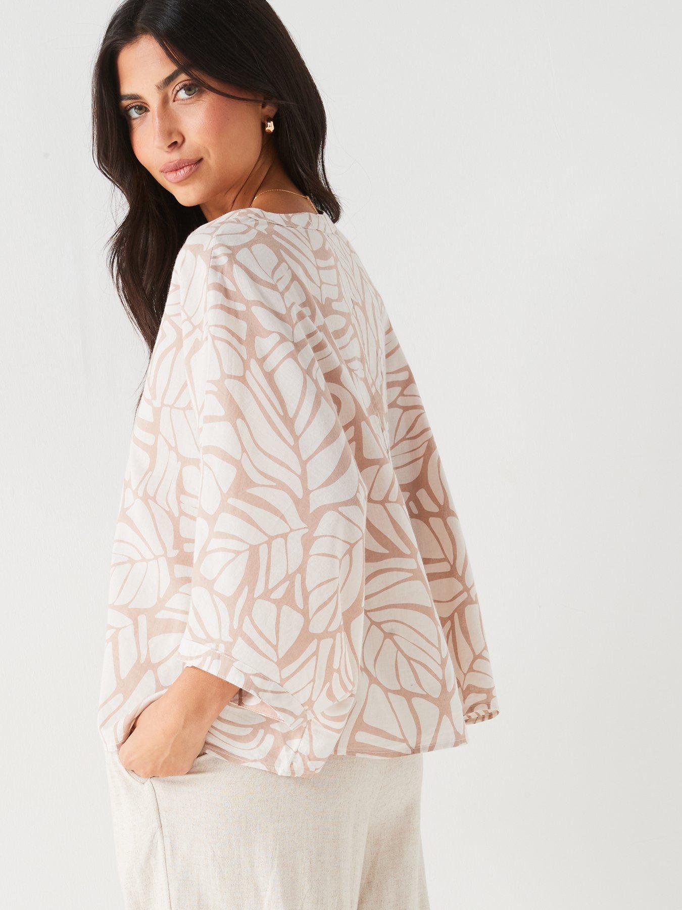 v-by-very-cotton-batwing-shirt-beigestillFront