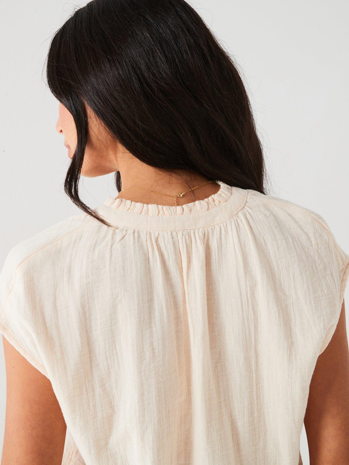 v-by-very-crinkle-notch-necknbsplonglinenbspblouse-creamdetail