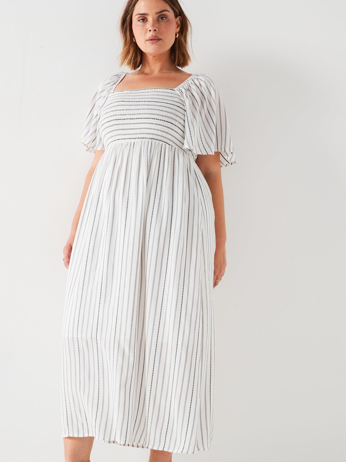 v-by-very-curve-angel-sleeve-stripe-midi-dress-monodetail