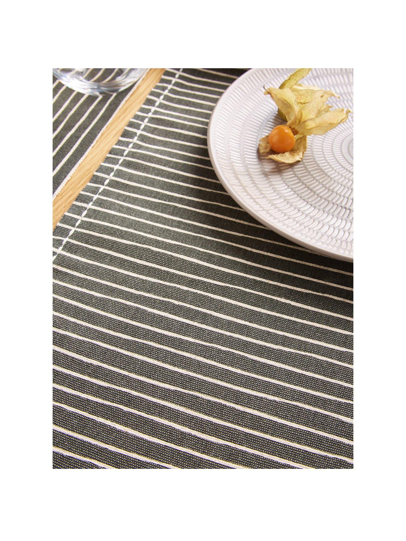 the-very-collection-charcoal-striped-table-runnerstillFront