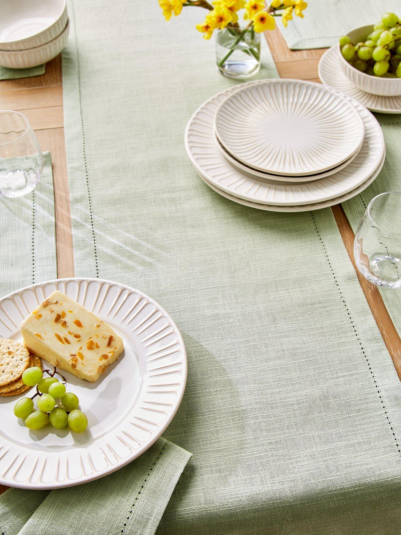 Very Home Linen Table Runner in Sage