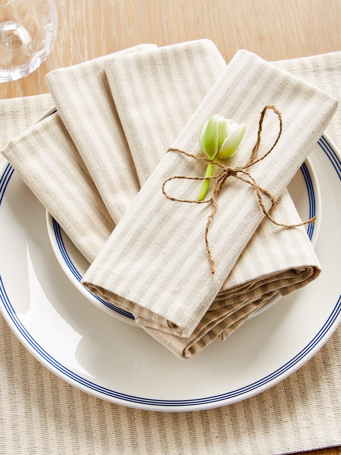 The Very Collection Set of 4 Striped Cotton Napkins