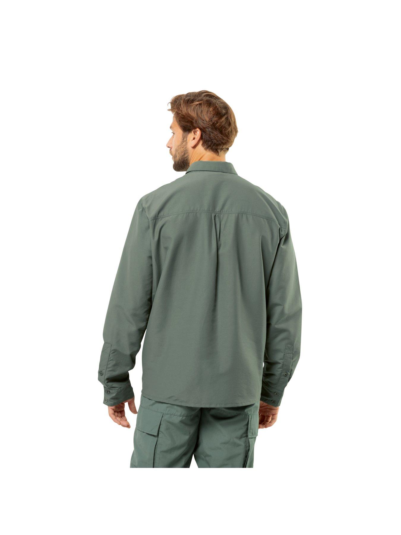 jack-wolfskin-mens-barrier-long-sleeve-shirt-greenstillFront