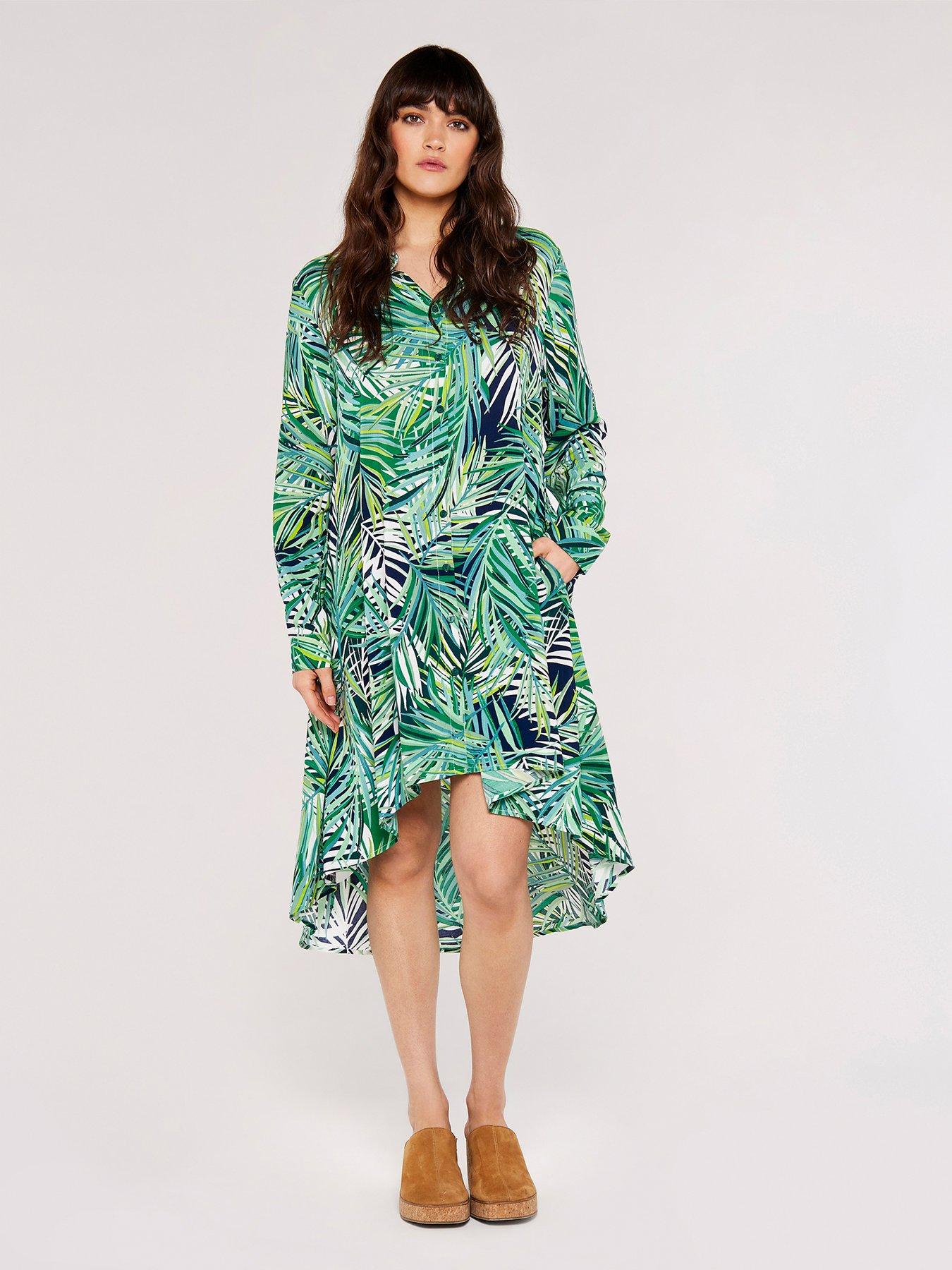 apricot-apricot-layer-tropical-hi-lo-shirt-dress