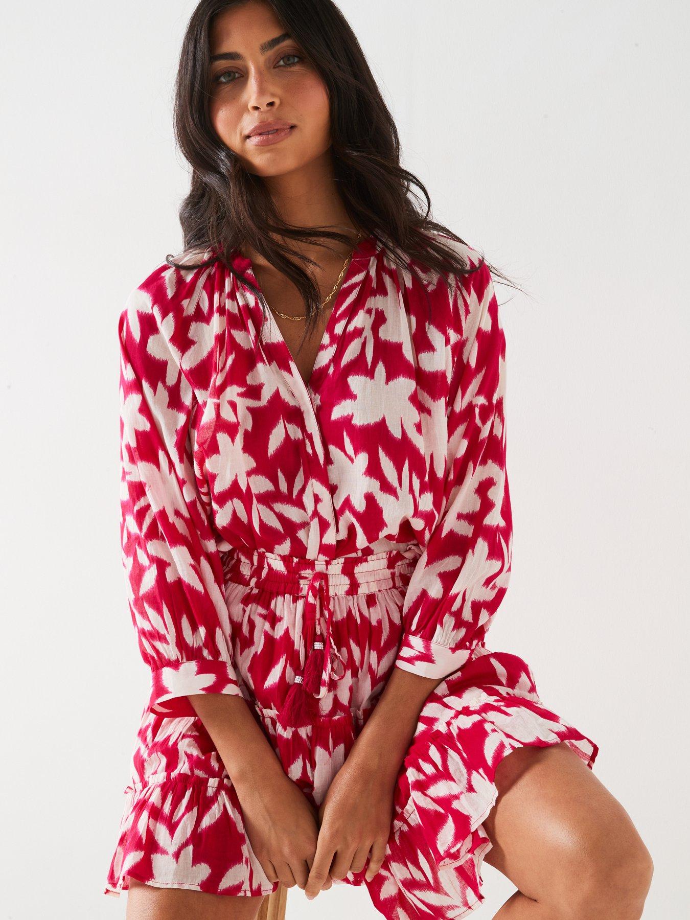 v-by-very-printed-button-thru-blouse-co-ord-red-printoutfit