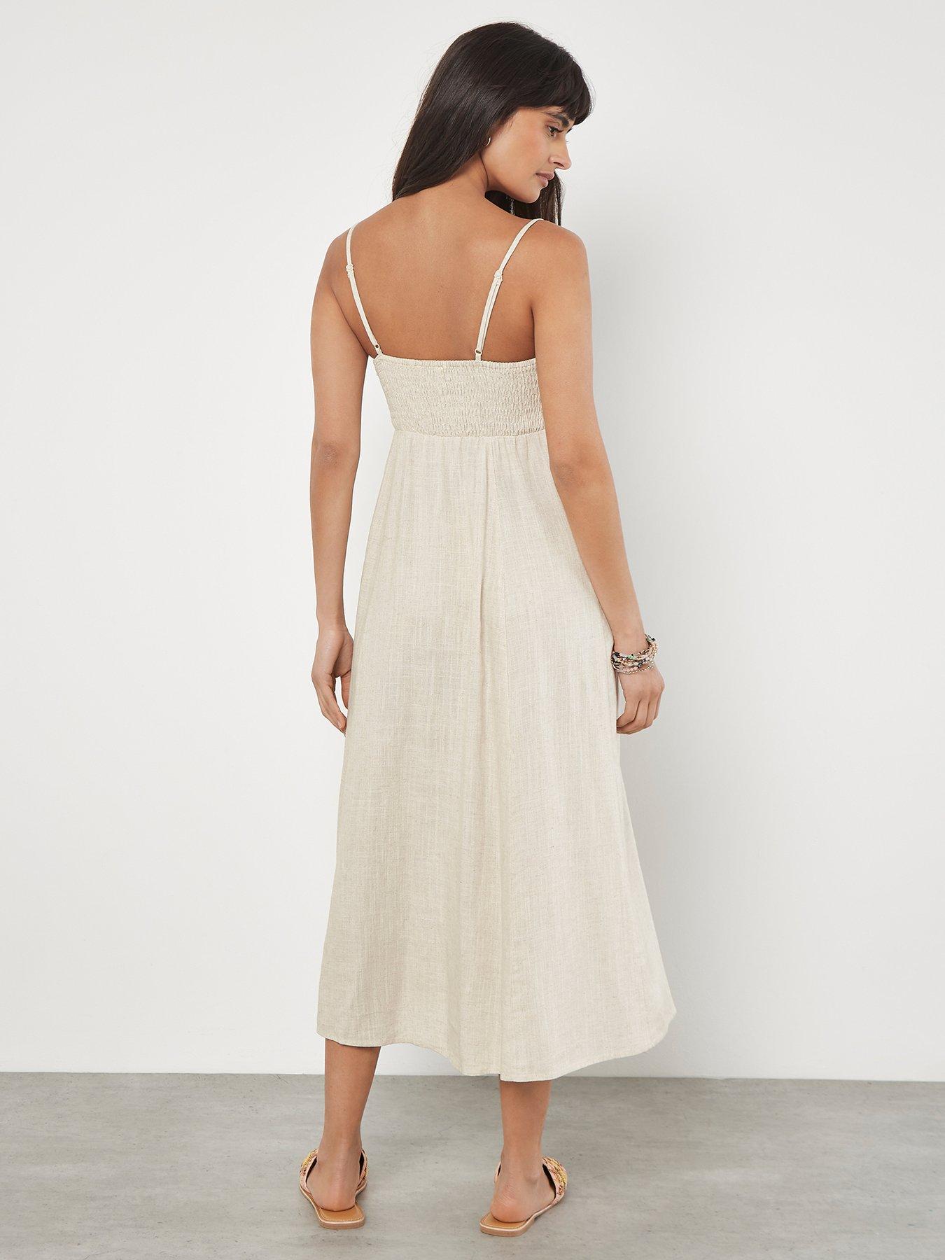 apricot-apricot-cami-linen-dress-with-side-splitstillFront