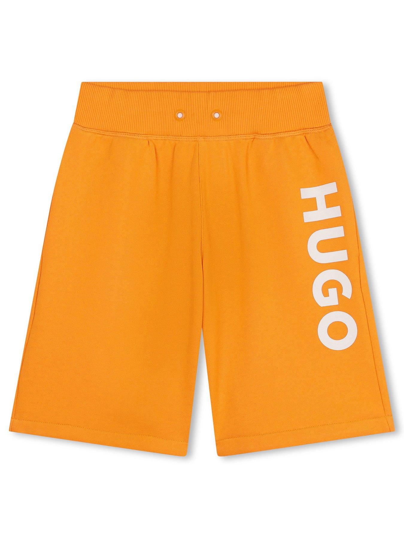 hugo-boys-logo-jog-shorts-light-mango