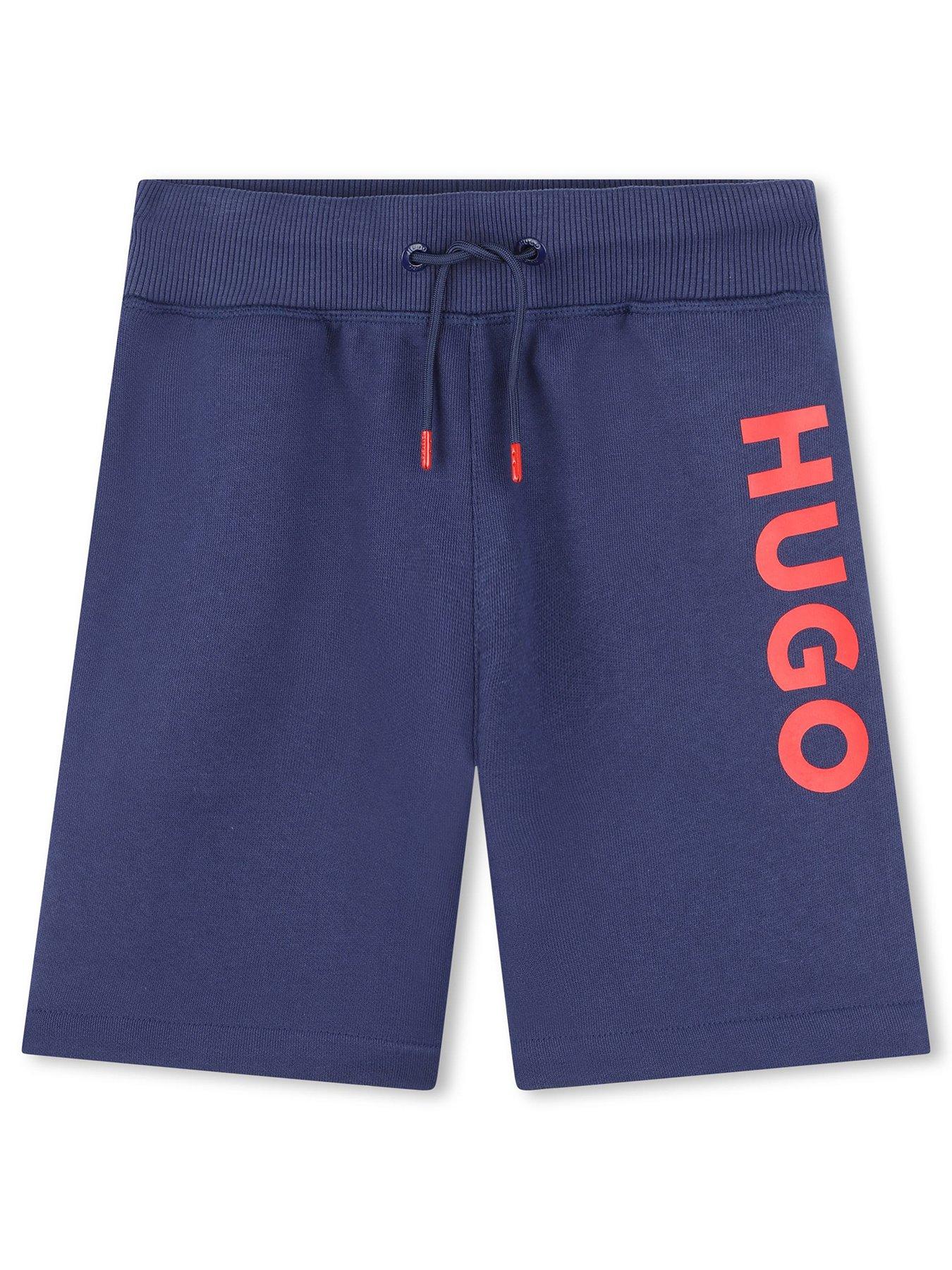 hugo-boys-logo-jog-shorts-medieval-blue