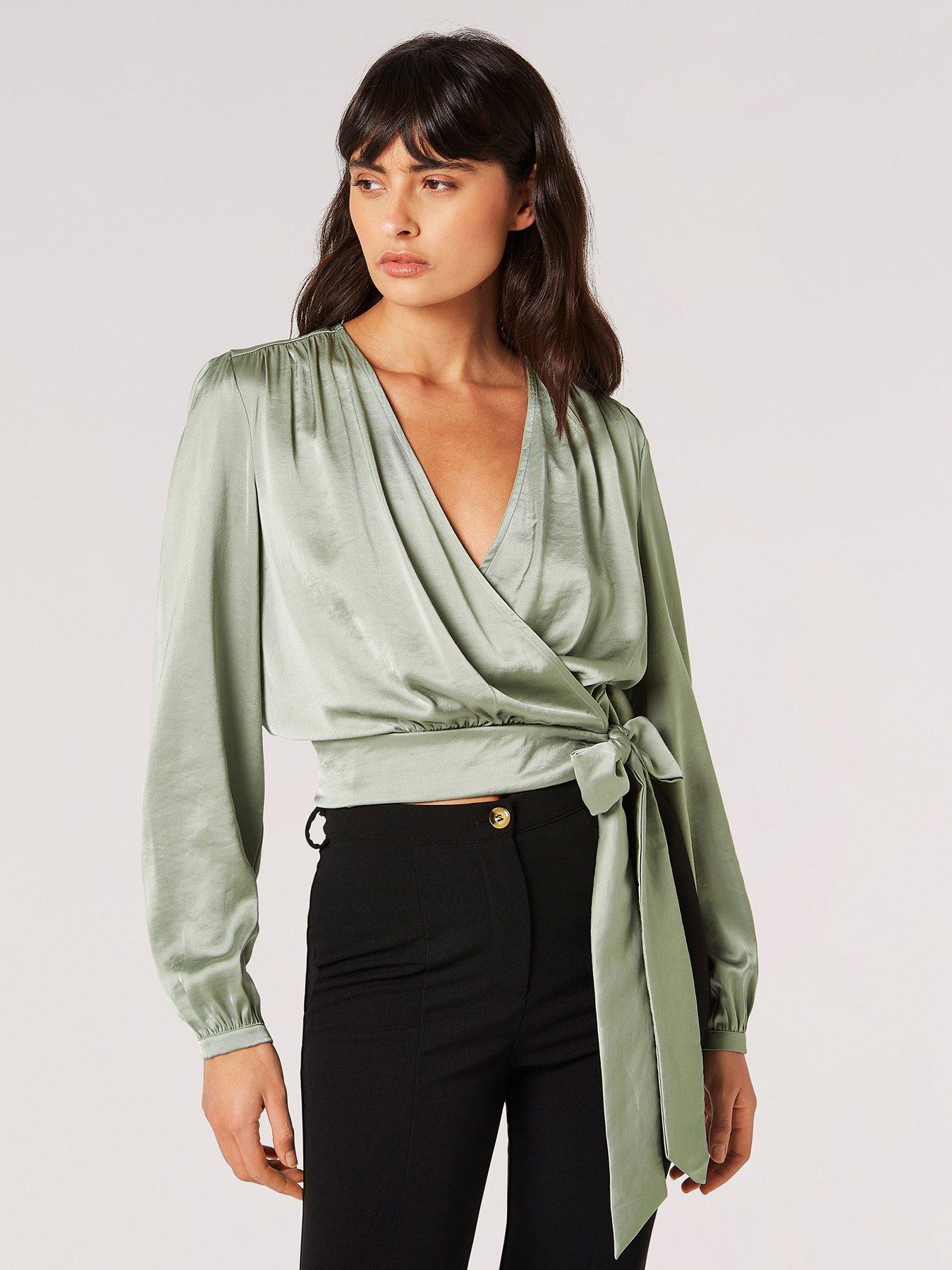 apricot-apricot-satin-wrap-blouse