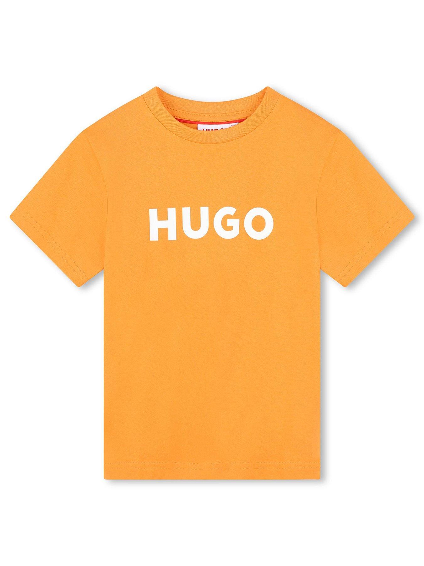 hugo-boys-logo-short-sleeve-t-shirt-light-mango