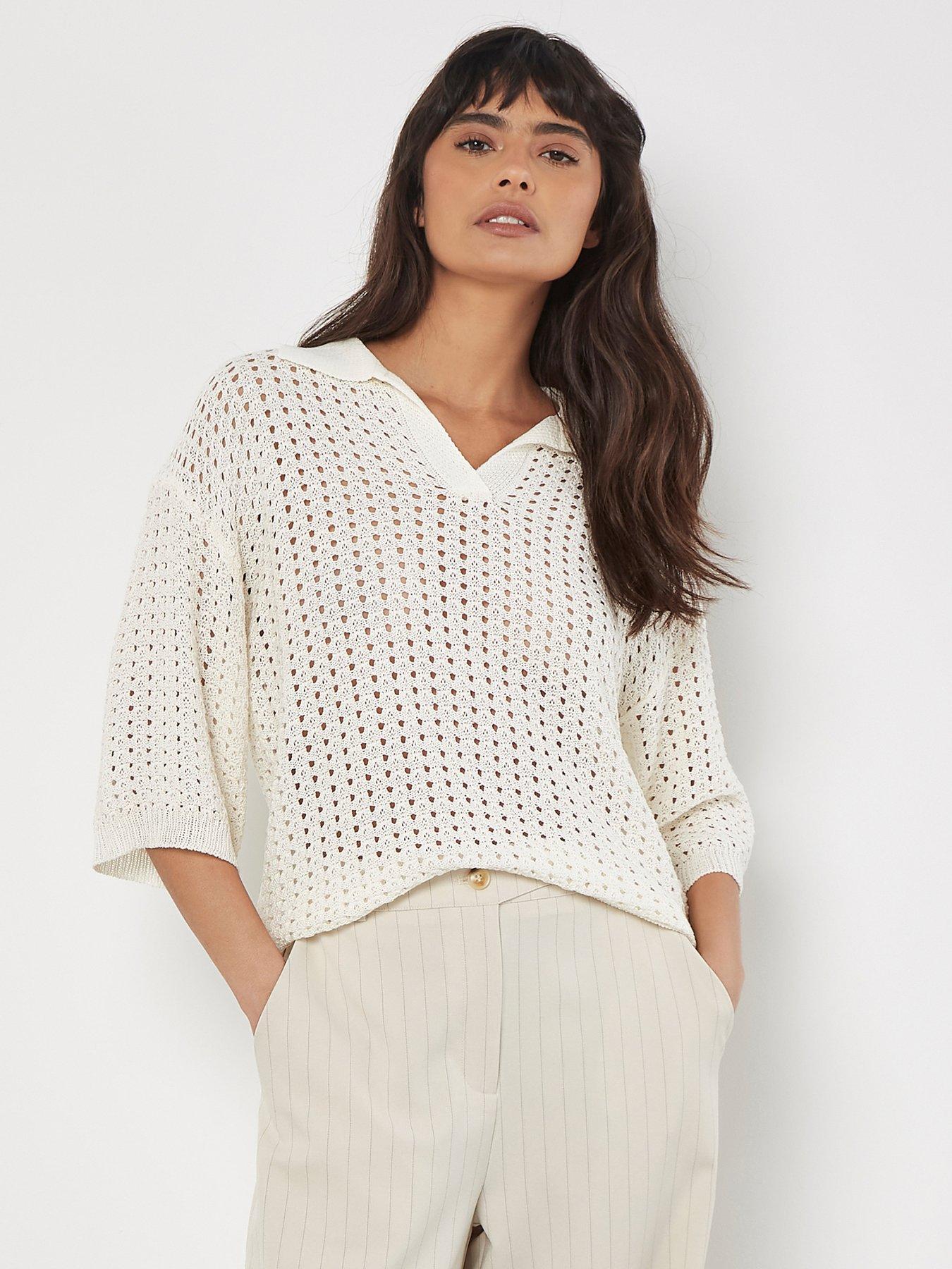 apricot-apricot-open-collar-open-stitch-top