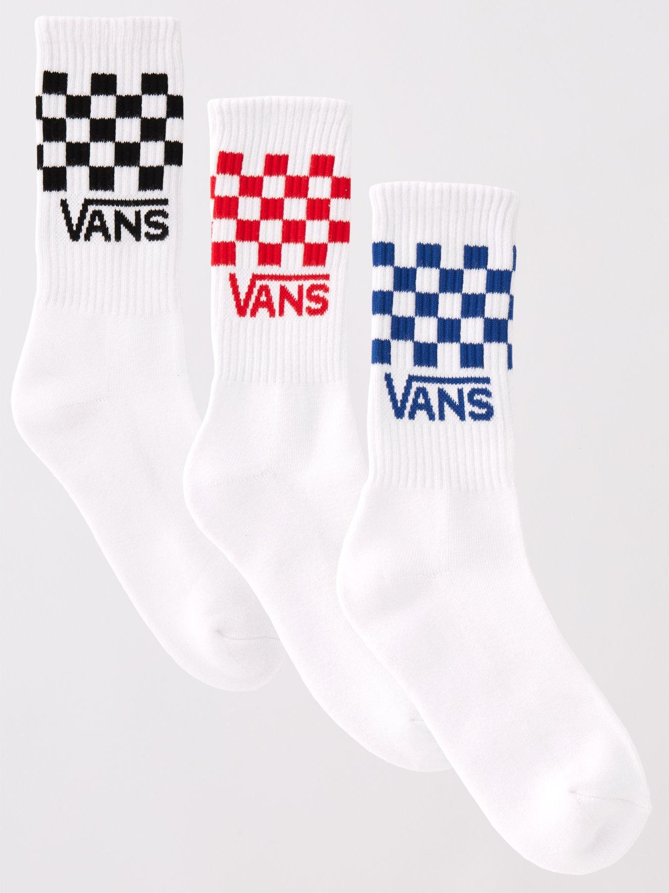 Image 1 of 4 of Vans Kids 3 Pack Drop V Classic Check Crew Sock - Multi