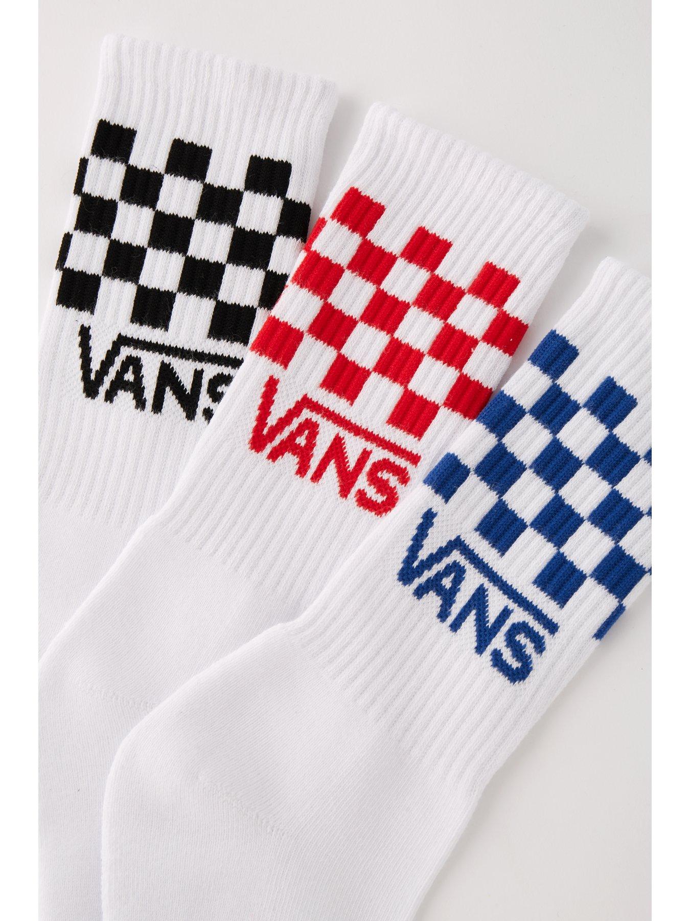Image 4 of 4 of Vans Kids 3 Pack Drop V Classic Check Crew Sock - Multi