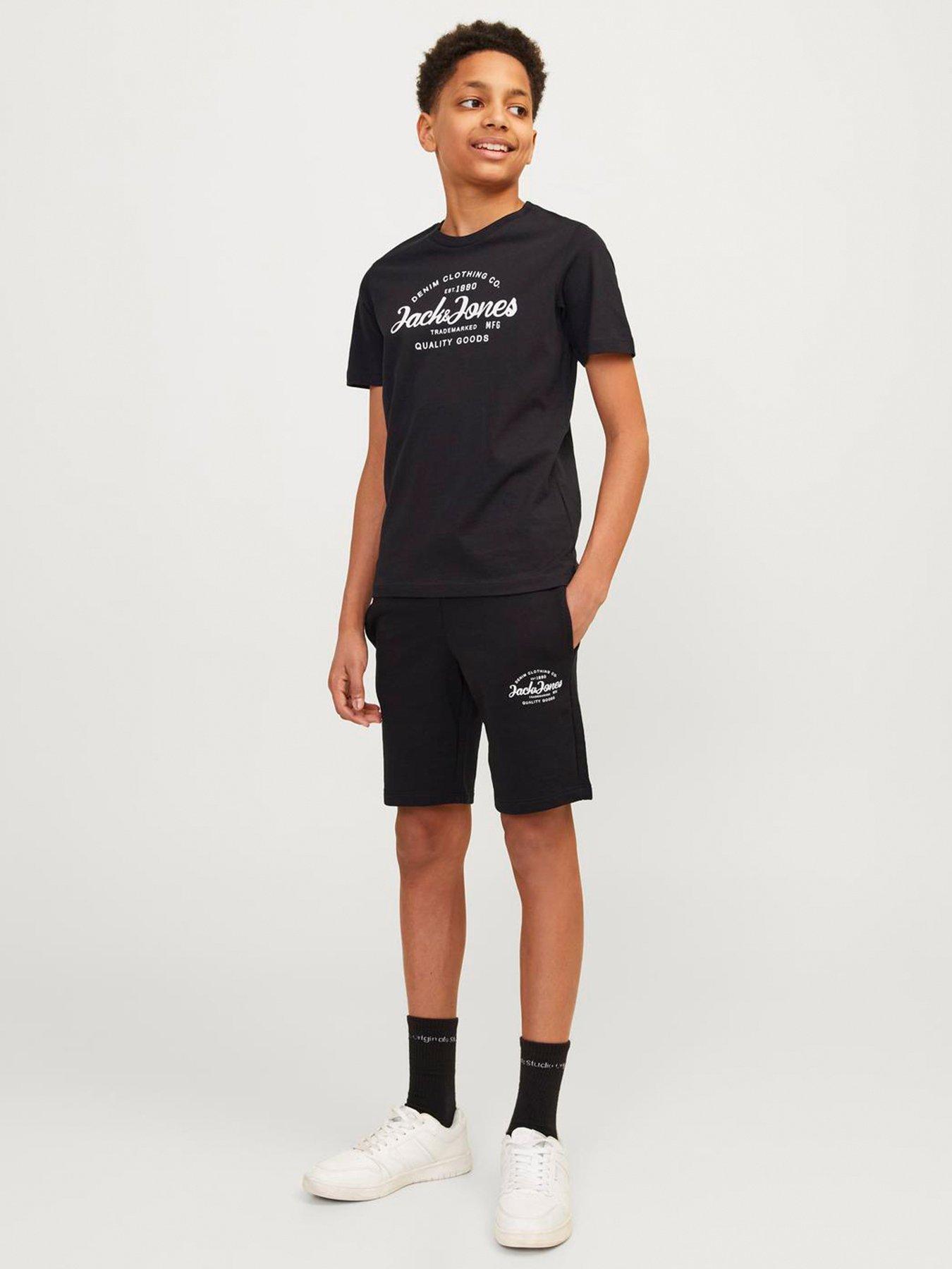 jack-jones-junior-boys-forest-short-sleeve-t-shirt-and-short-set-blackstillFront