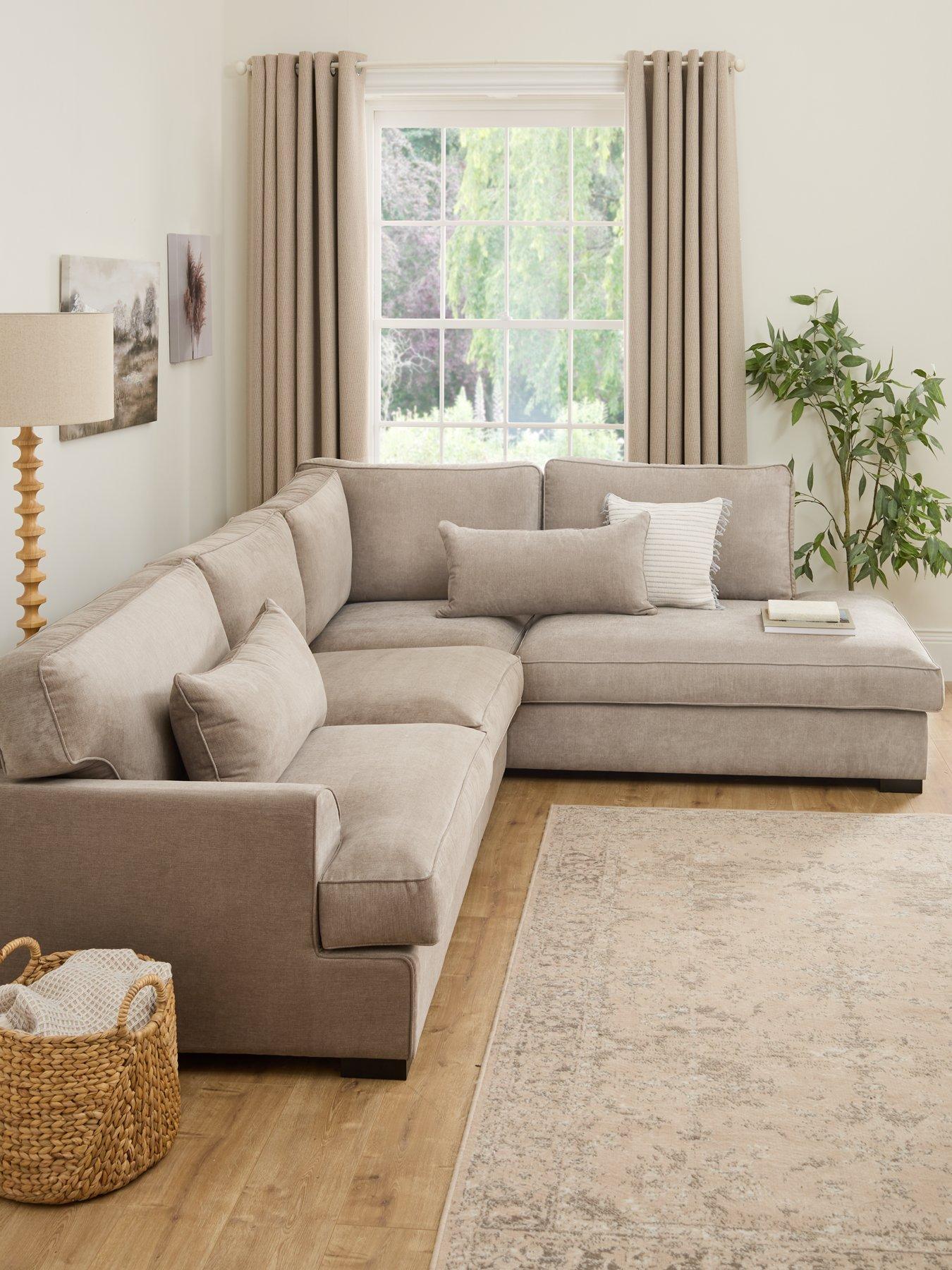 very-home-cooper-right-hand-fabric-corner-chaise-sofa