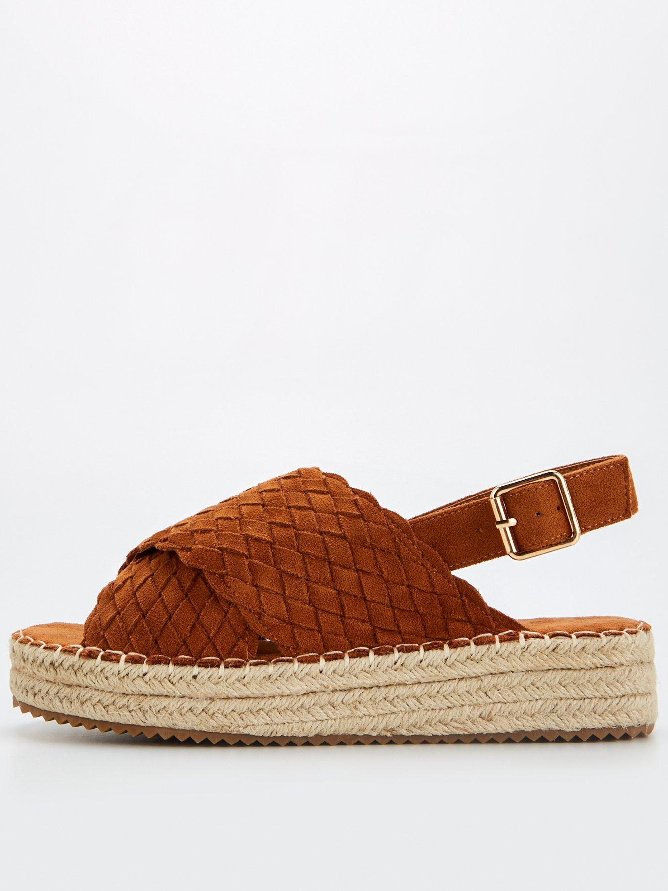 everyday-extra-wide-fit-cross-strap-wedge-sandal-brown