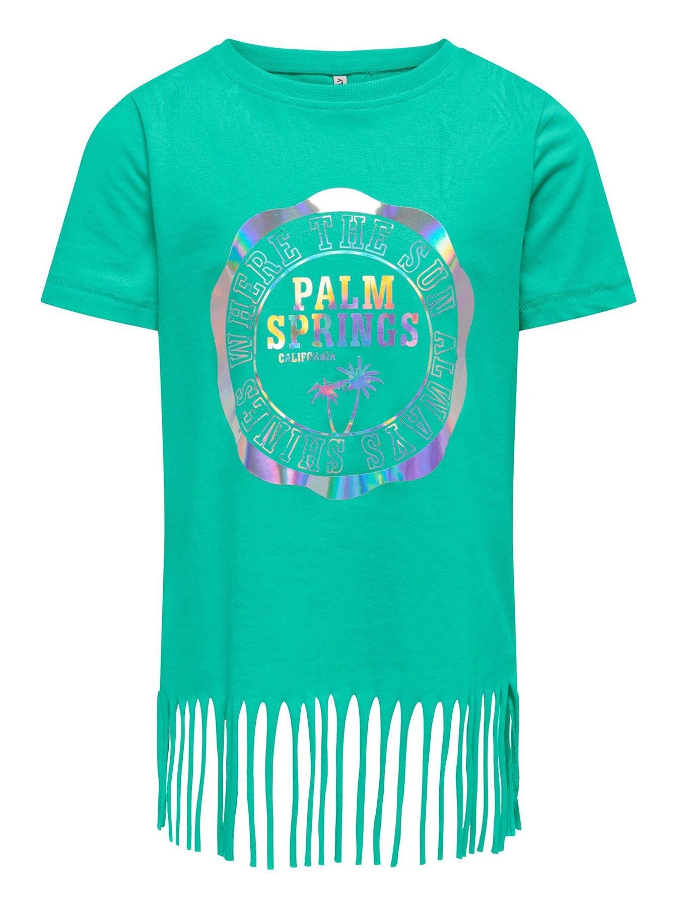 only-kids-girls-foil-print-fringe-short-sleeve-tshirt-spearmint-palm