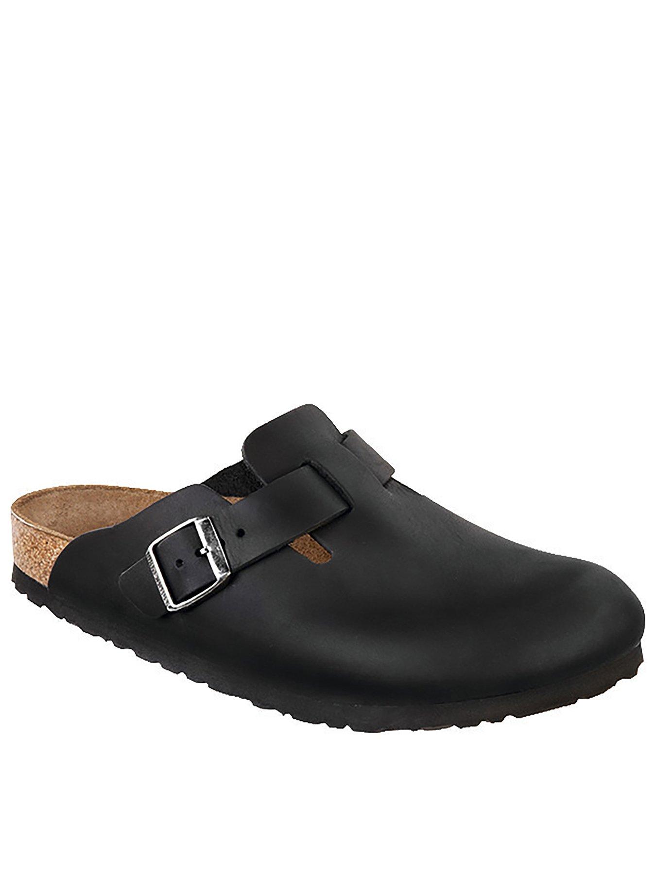 Birkenstock Boston Oiled Leather Clogs Black Very Ireland