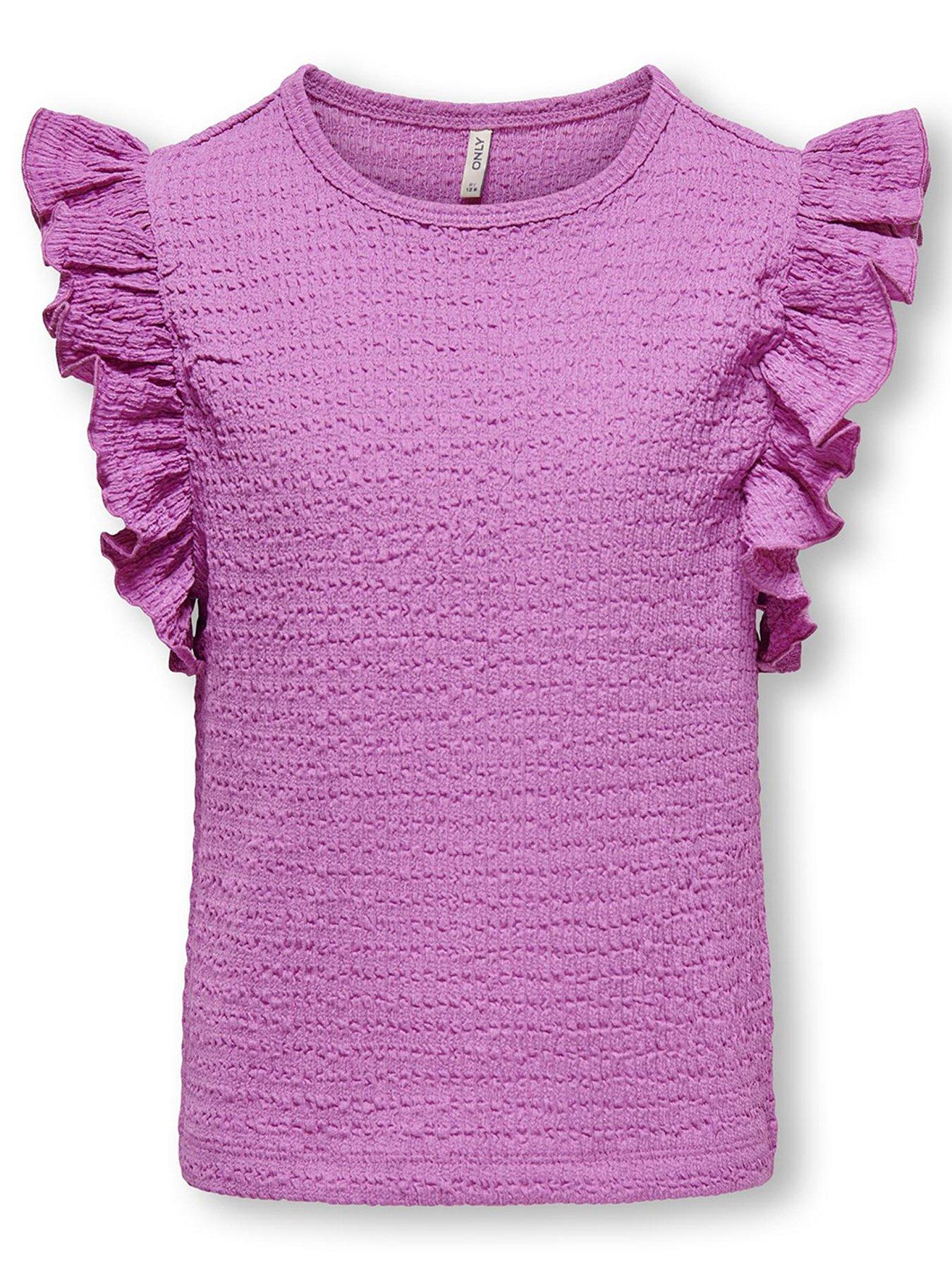 only-kids-girls-textured-woven-frill-shoulder-co-ord-top-rosebud-purple