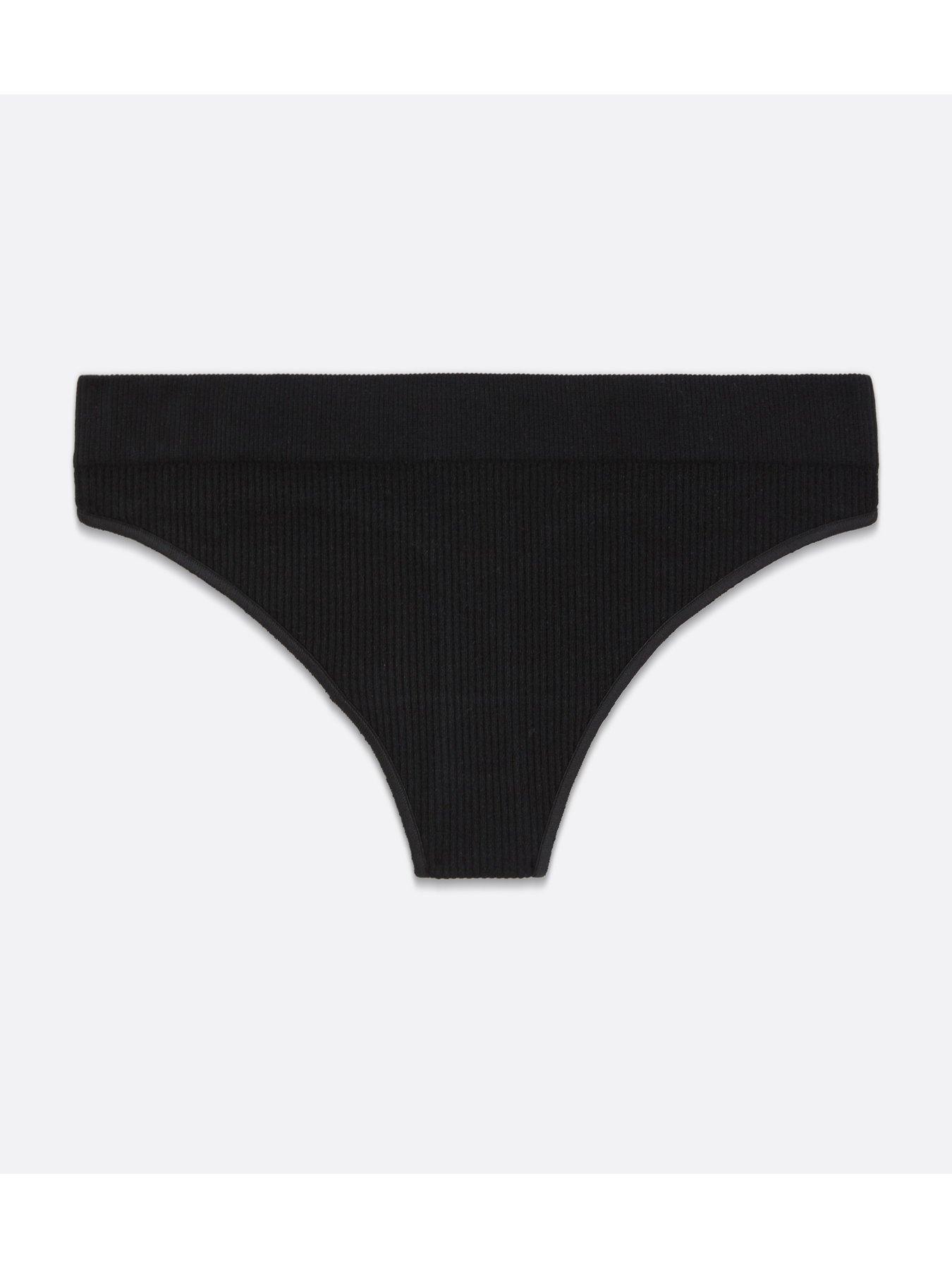 new-look-ribbed-seamless-thong-blackdetail