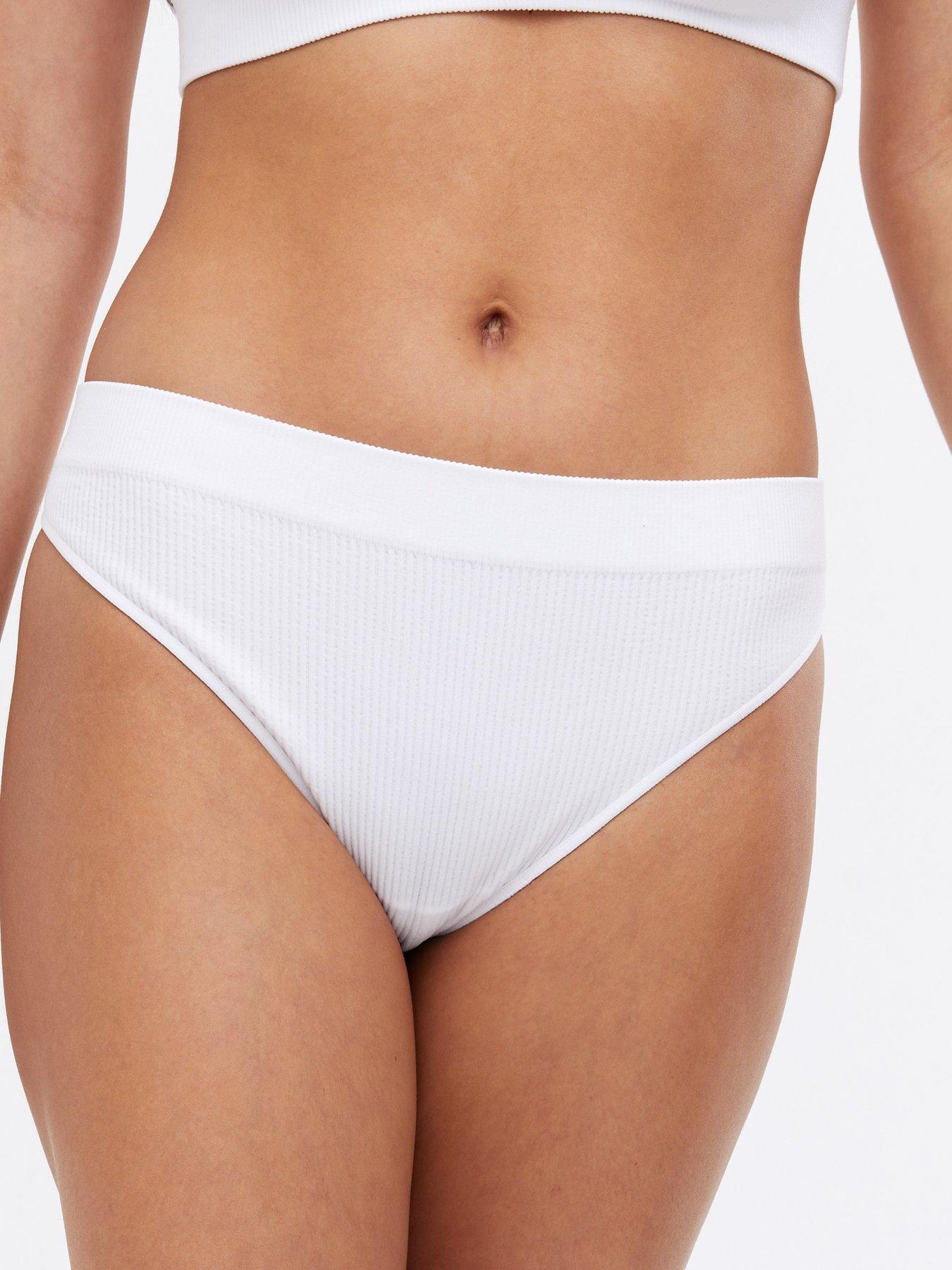 new-look-ribbed-seamless-thong-white