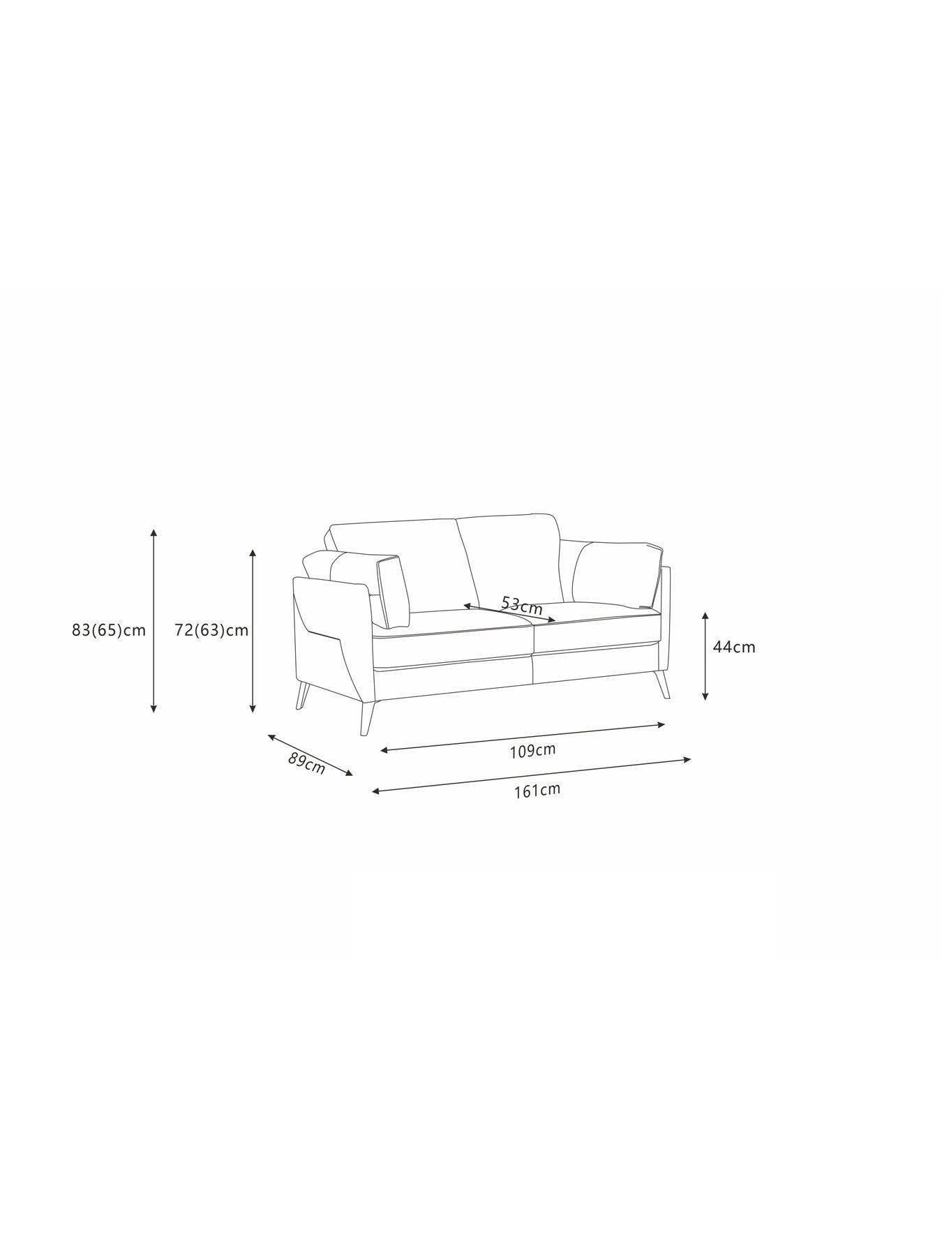 Image 5 of 5 of The Very Collection New Sasha 2 Seater Leather/Faux Leather Sofa