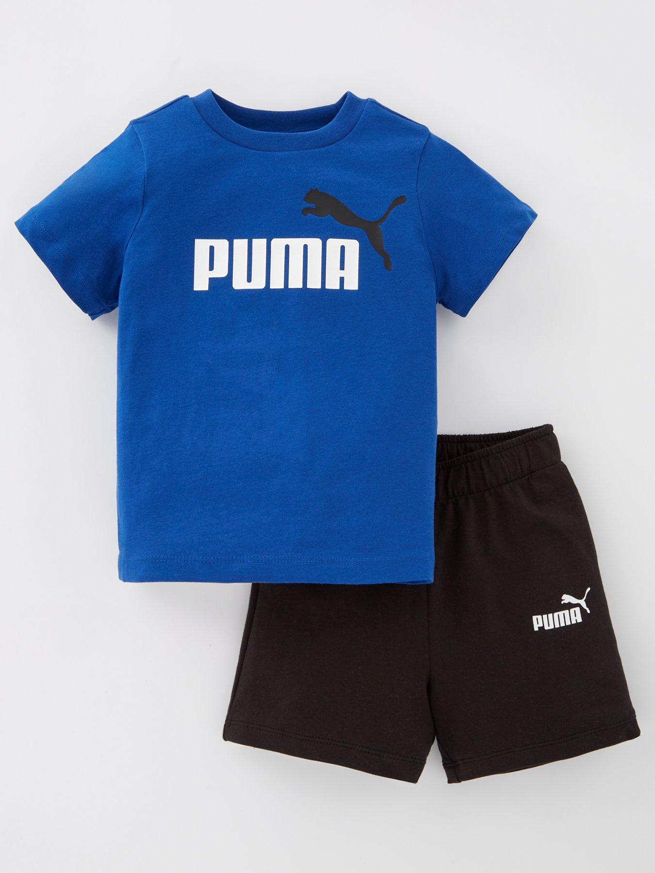 puma-boys-minicats-tee-and-shorts-set-blue