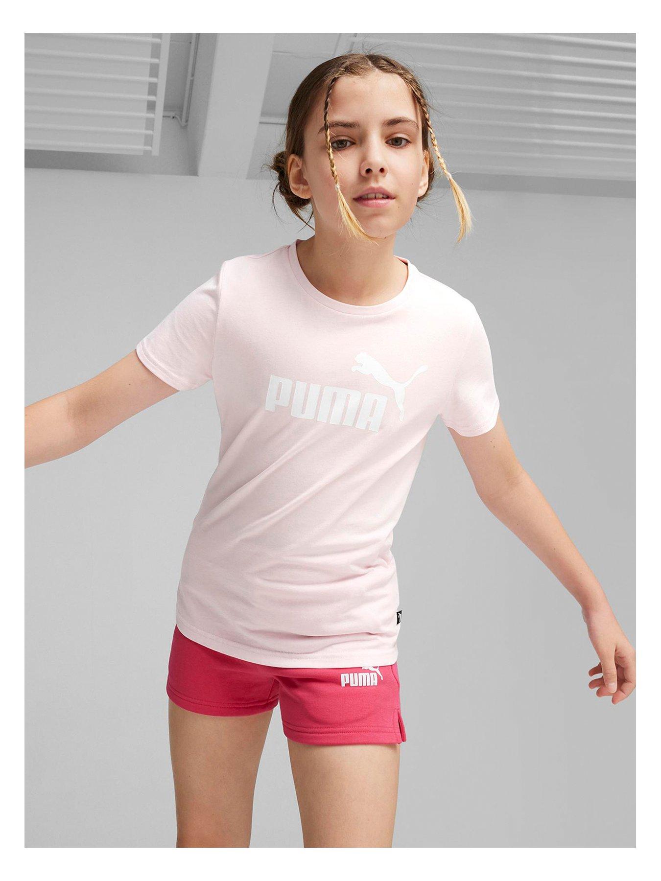 puma-girls-logo-tee-amp-shorts-set-pink