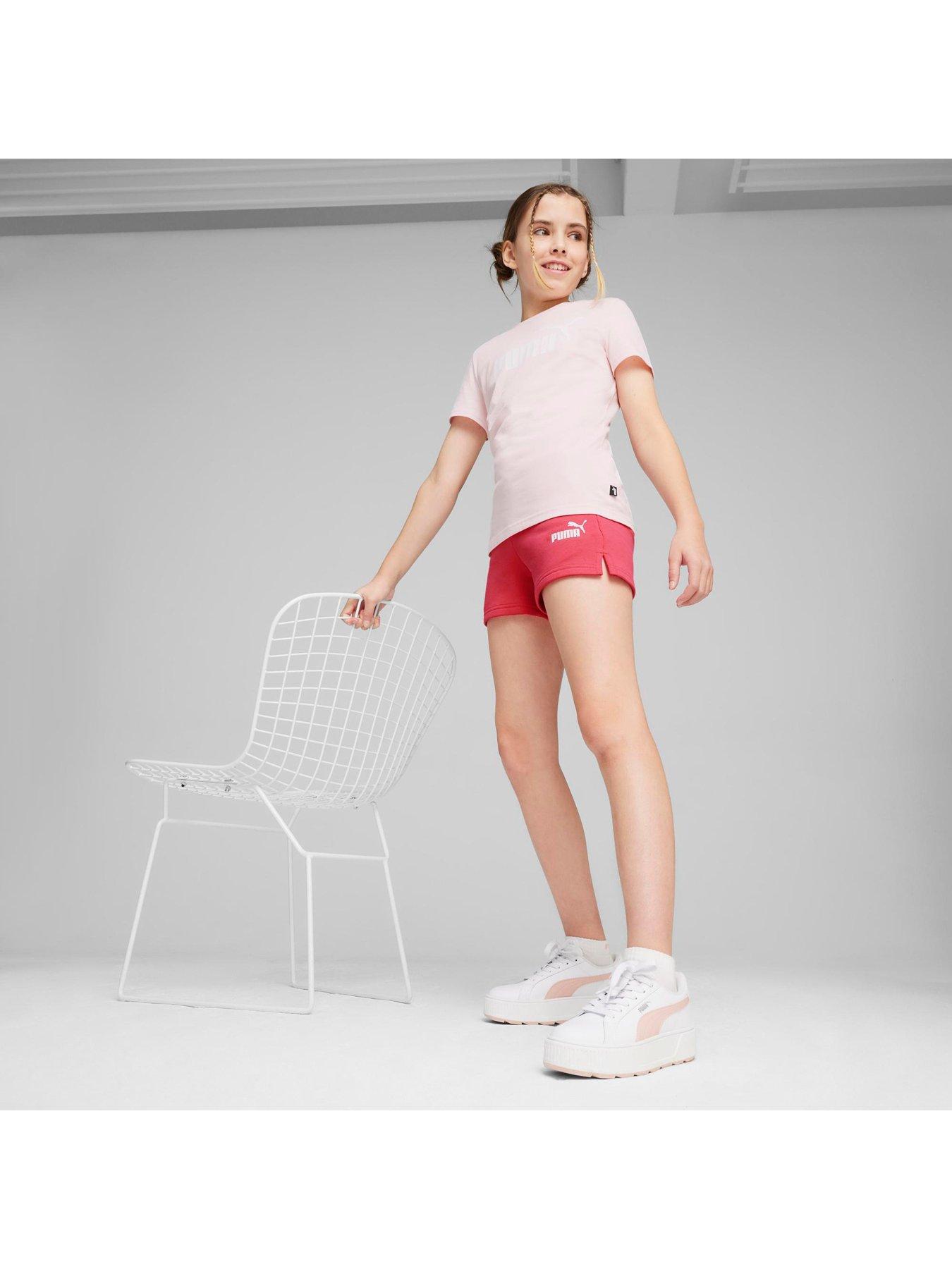 puma-girls-logo-tee-shorts-set-pinkoutfit