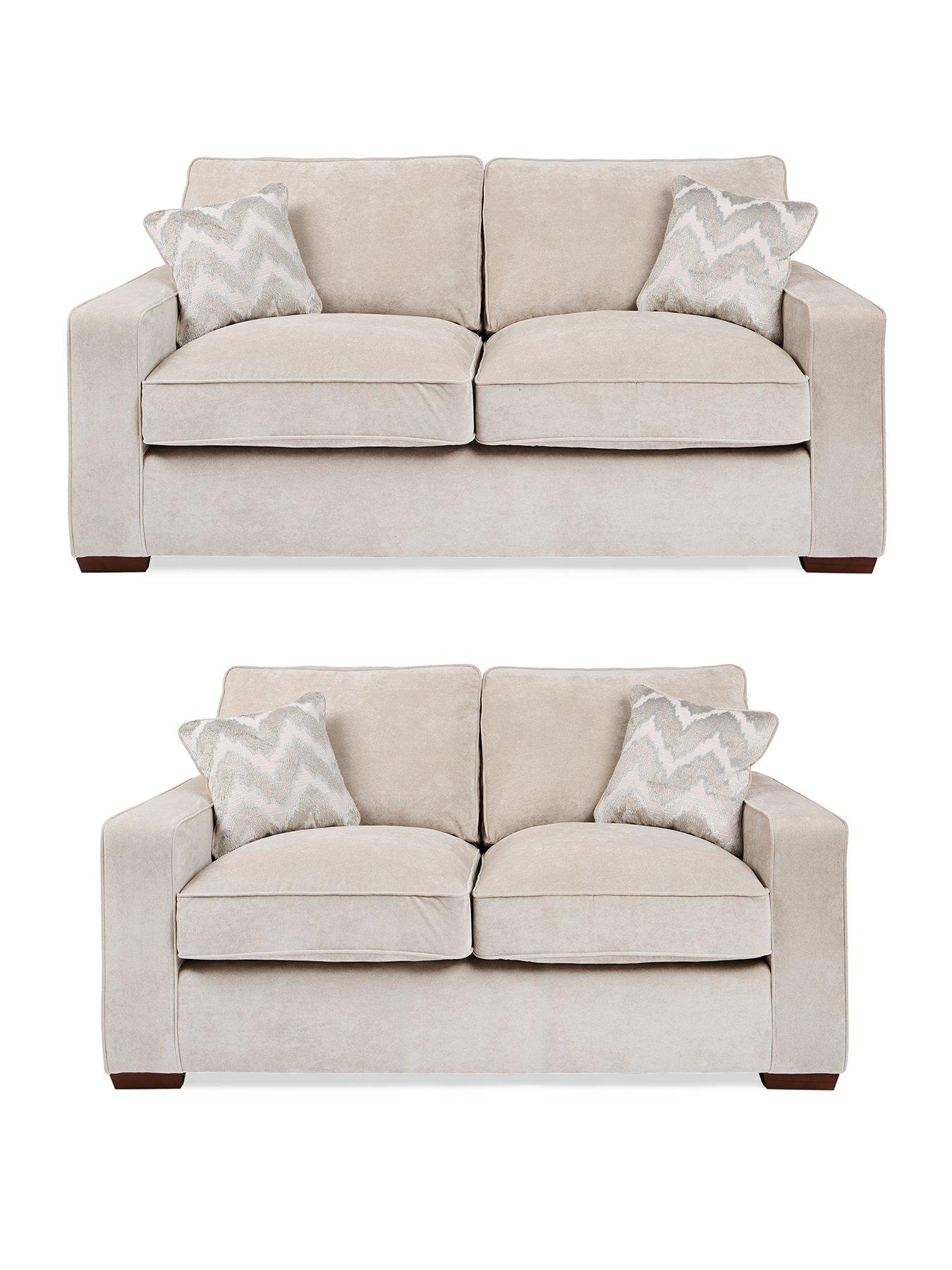 The Very Collection Jenna 3 Seater + 2 Seater Fabric sofas (Buy  &  SAVE!) - Made to Order in the UK