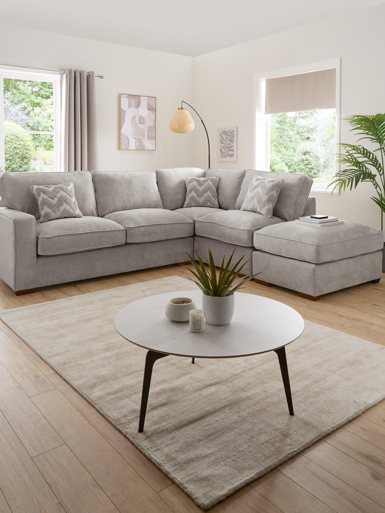Very Home Jenna Right Hand Fabric Corner Chaise - Made to Order in the UK