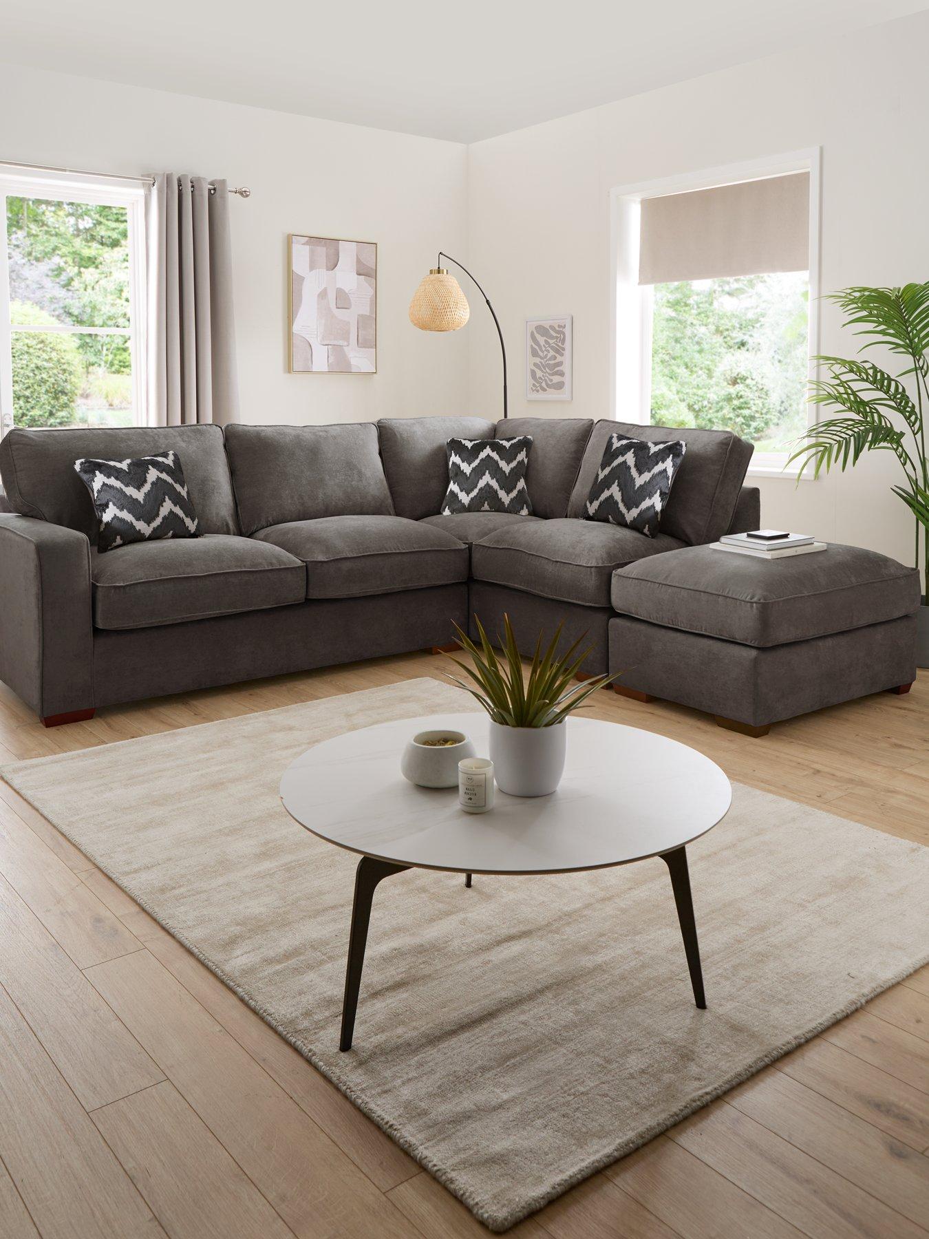 Very Home Jenna Right Hand Fabric Corner Chaise - Made to Order in the UK