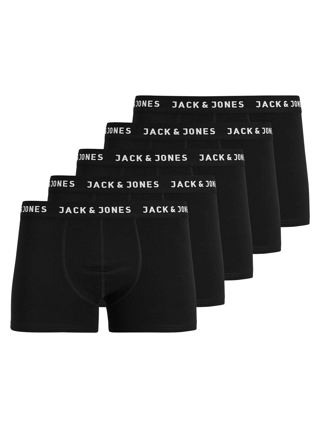 jack-jones-jack-amp-jones-5-pack-logo-waistband-trunks-black