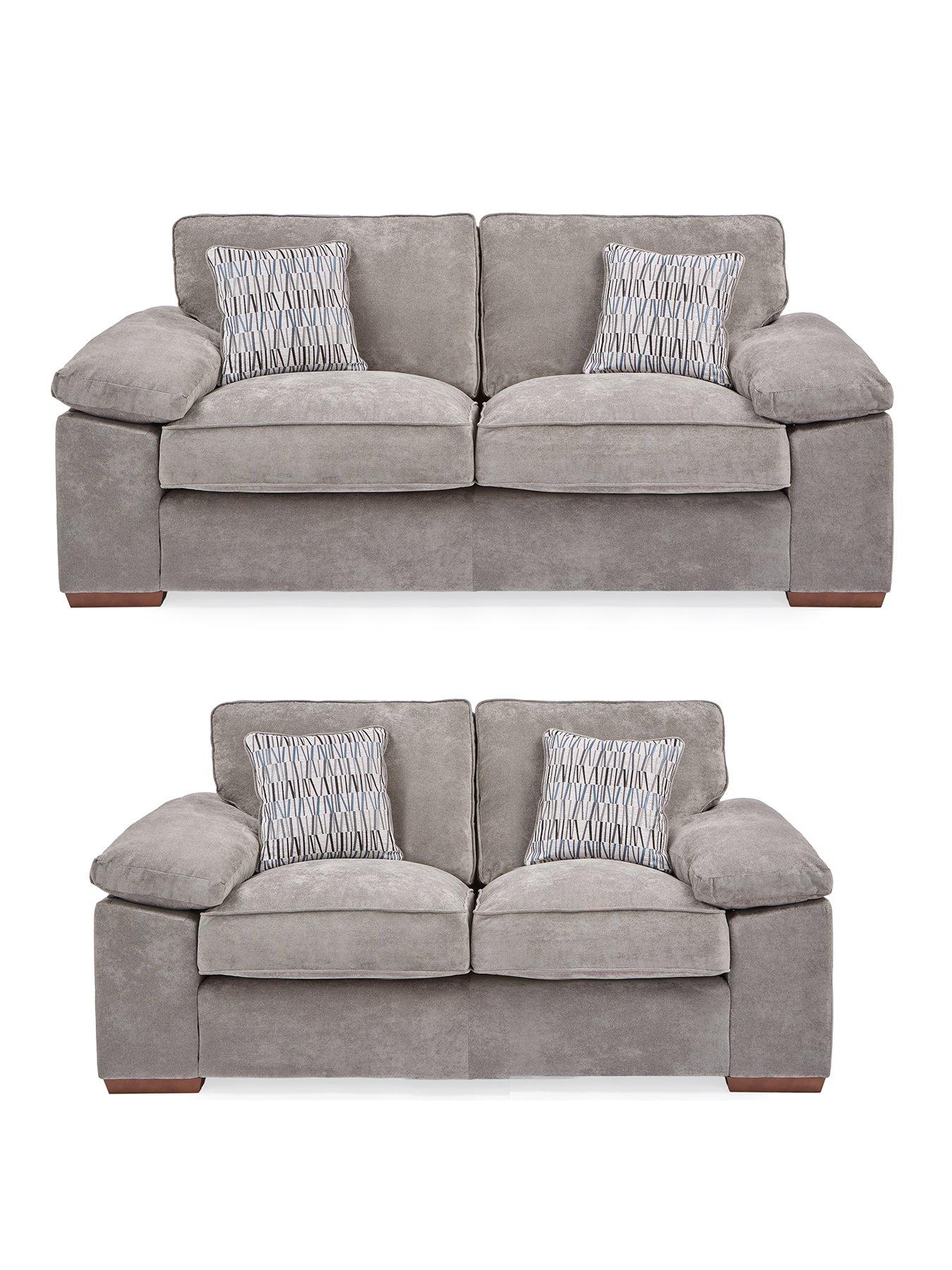 Very Home Bonita 3 Seater + 2 Seater Fabric Sofas (Buy  &  SAVE!)