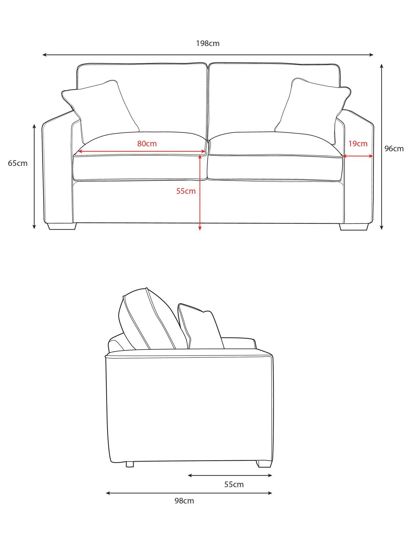 Image 7 of 7 of Very Home Jenna 3 Seater Fabric Sofa&nbsp;- Made to Order in the UK