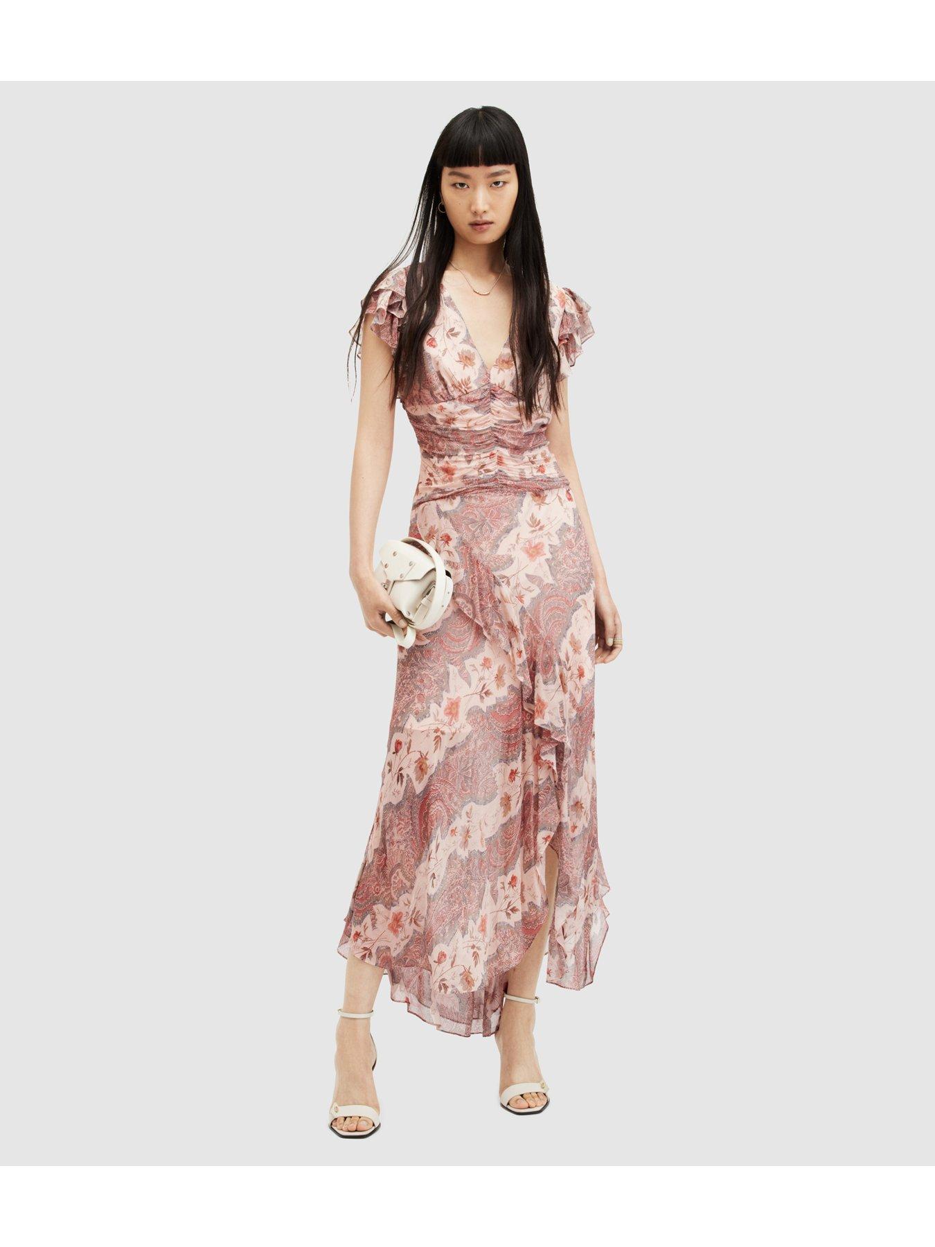 allsaints-brea-cascade-dress-pinknbspback