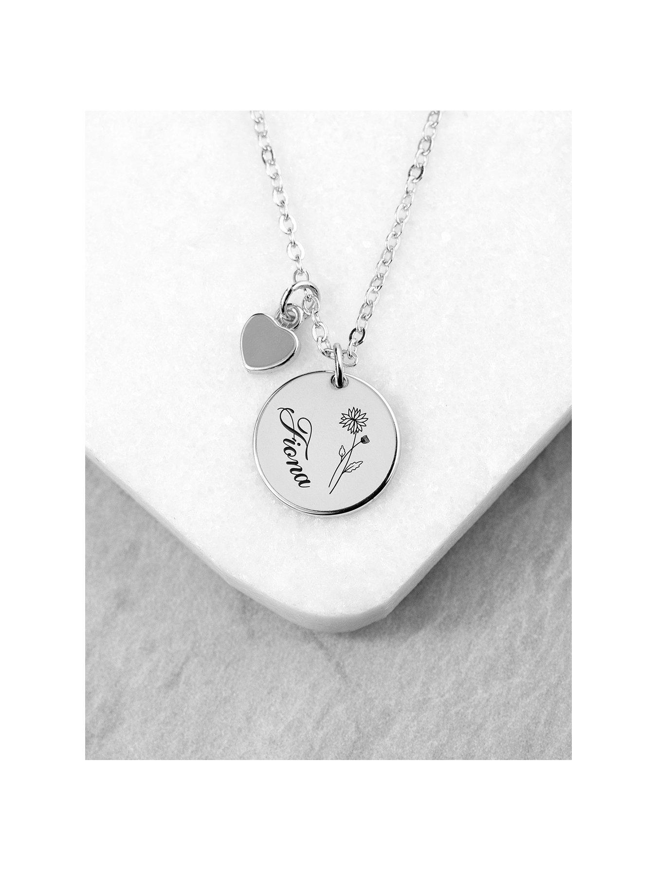 treat-republic-personalised-birth-flower-heart-and-disc-necklace-silver