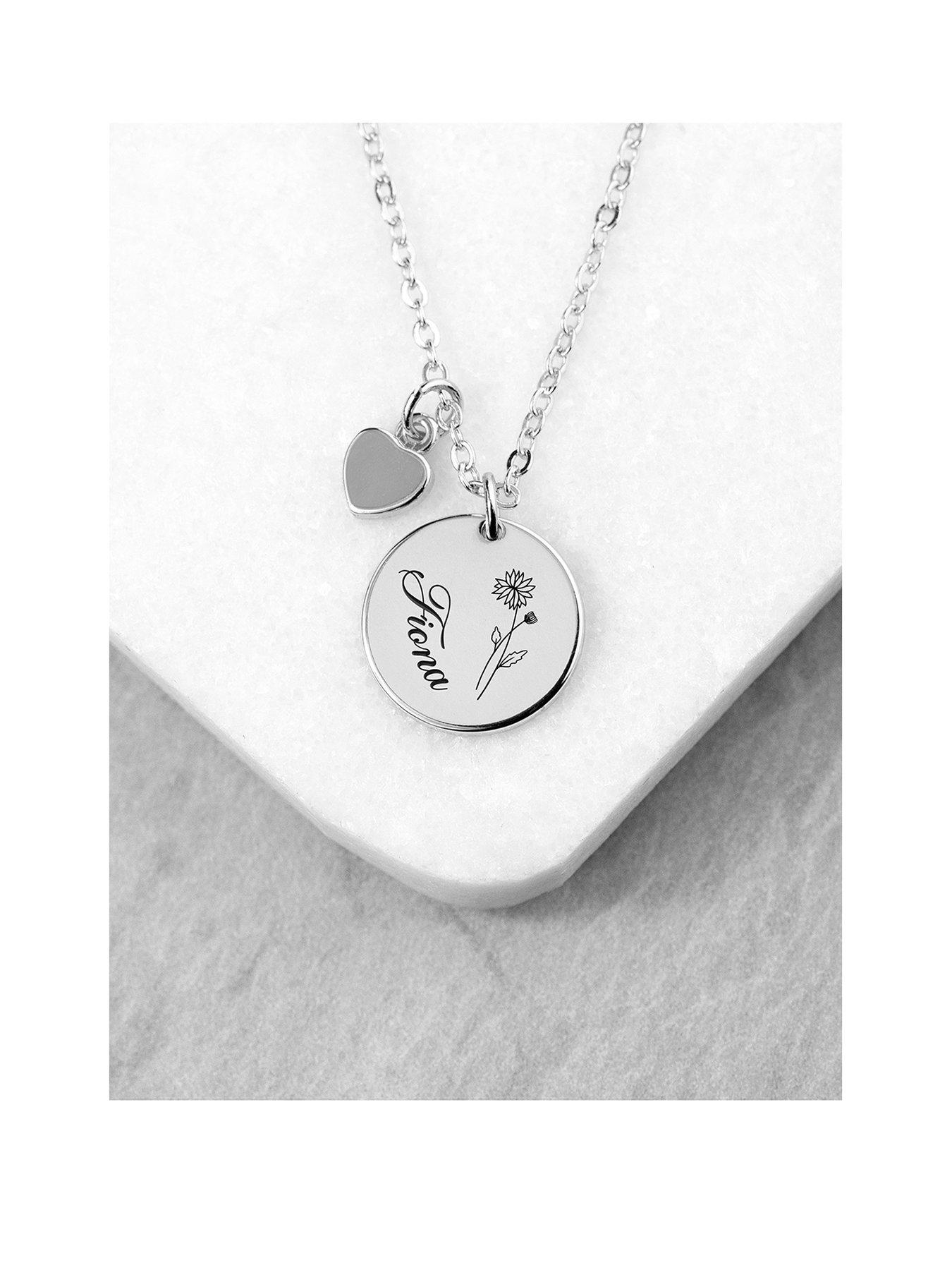 treat-republic-personalised-birth-flower-heart-and-disc-necklace-silver