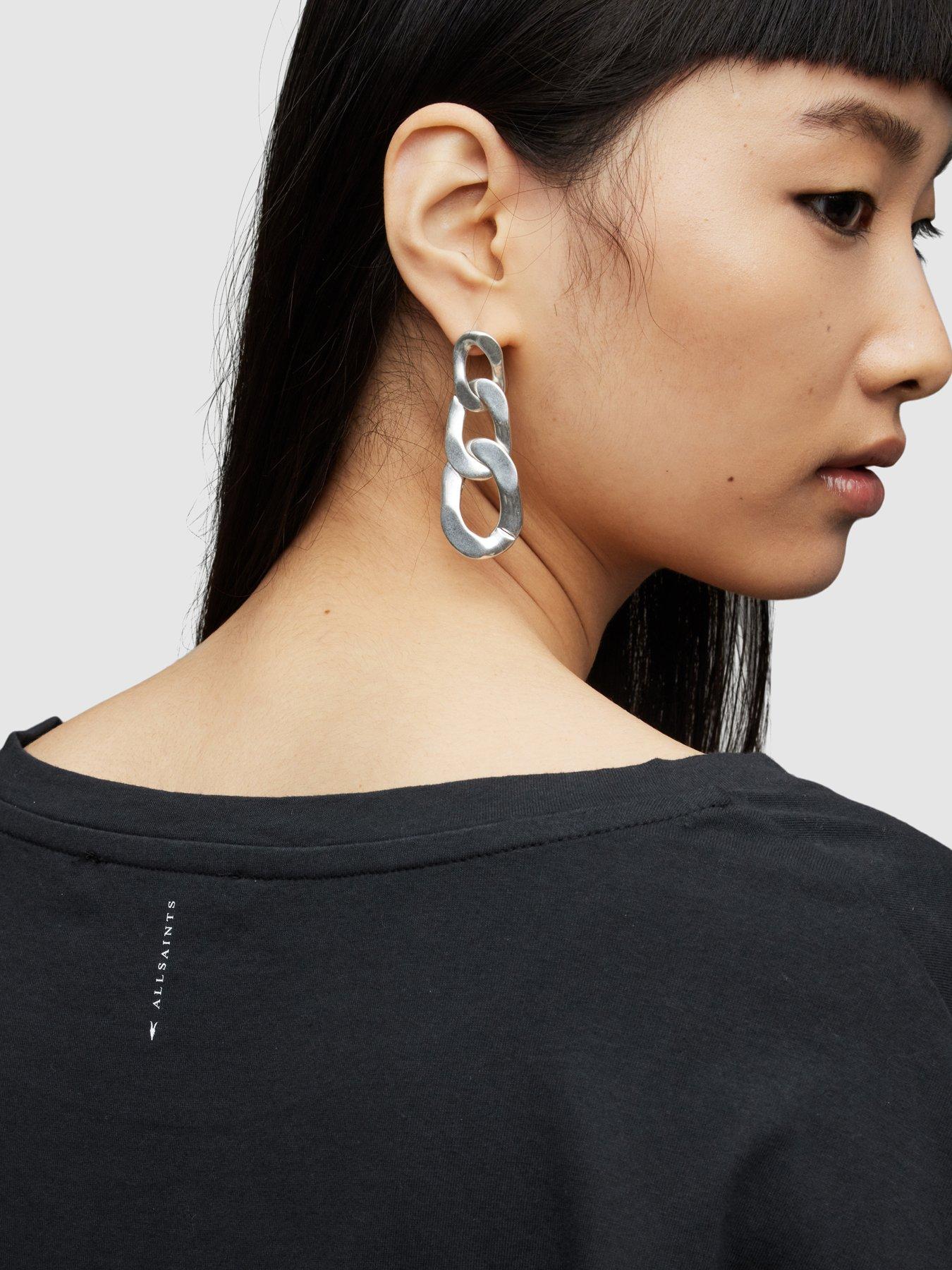 Image 4 of 6 of AllSaints Lydia Tee - Black