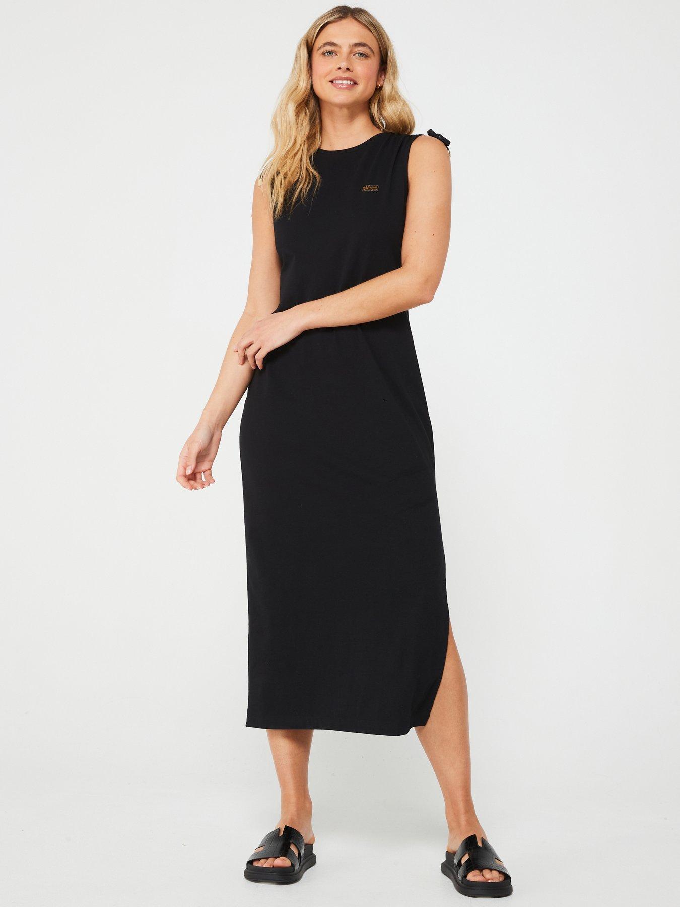 Sosandar Luxe Lace Detail Fit & Flare Dress - Black